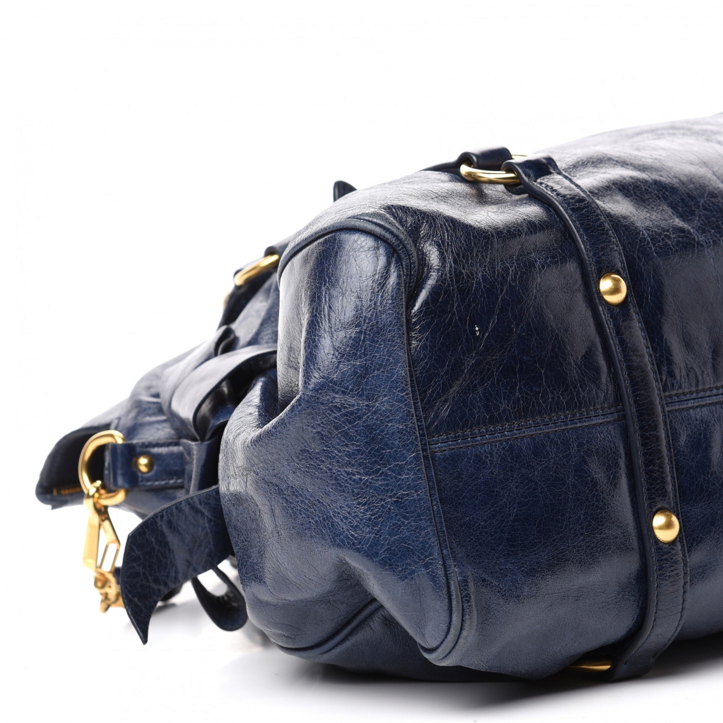Vitello Lux Large Bow Bag Bleuette