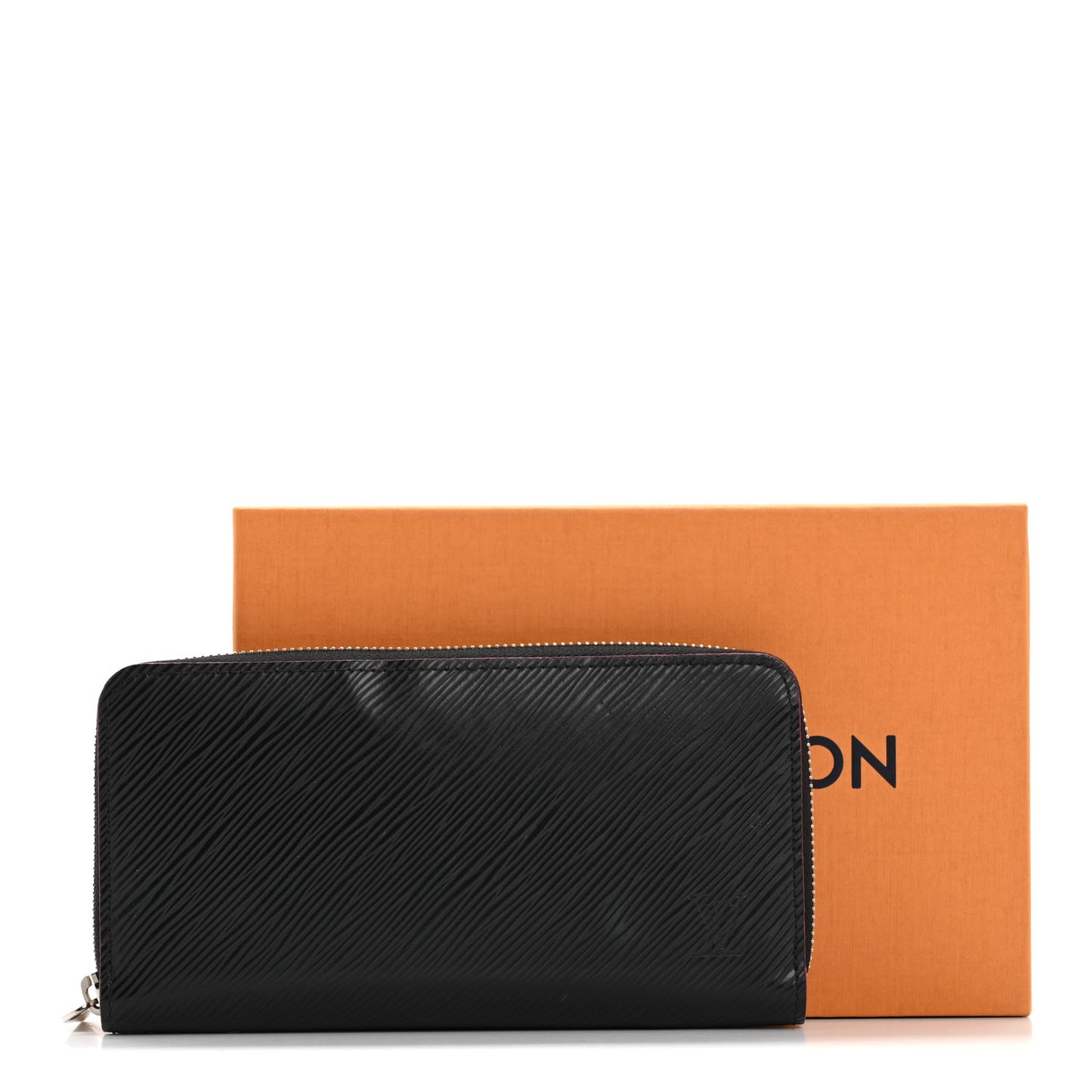 Epi Zippy Wallet Black Hot Pink