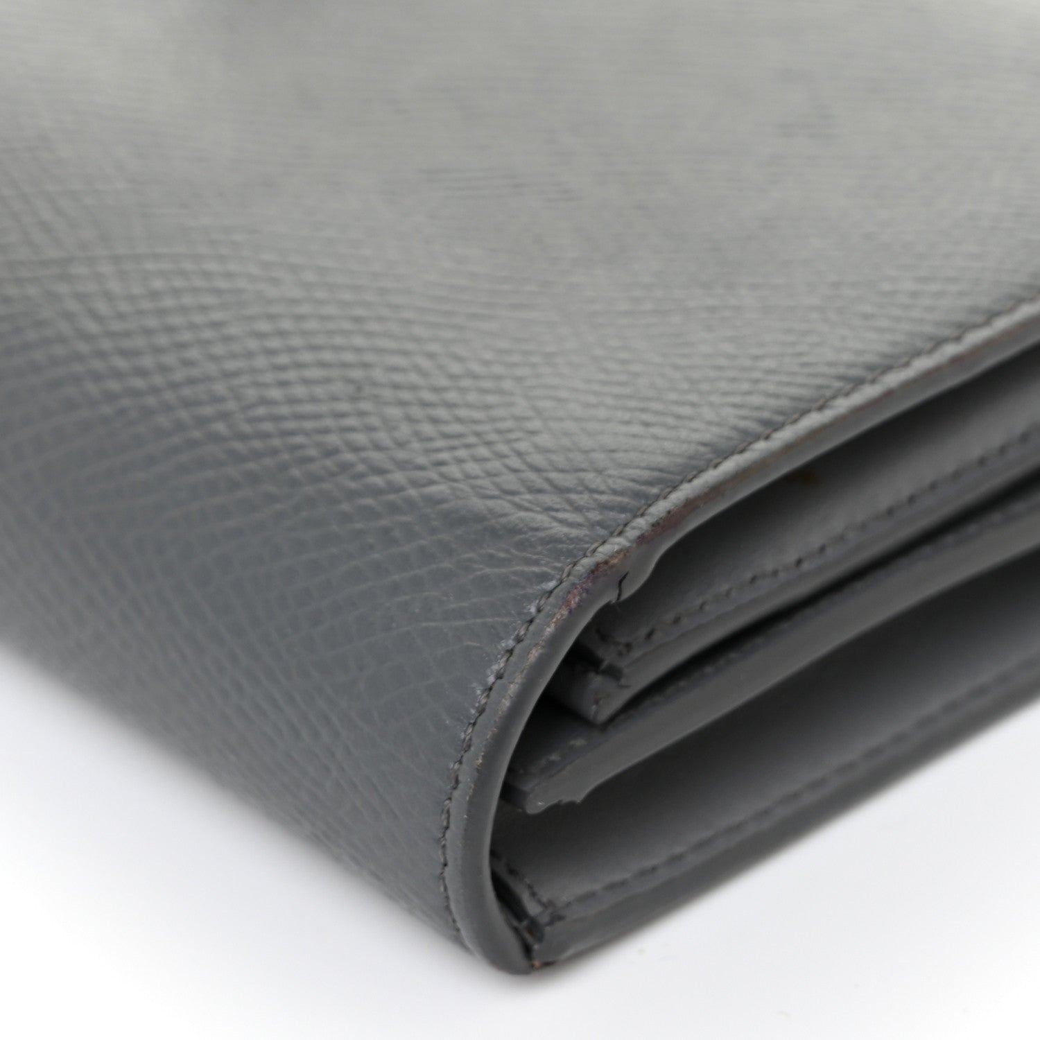 Celine Grained Calfskin Large Multifunction Strap Wallet Grey 13 of 14