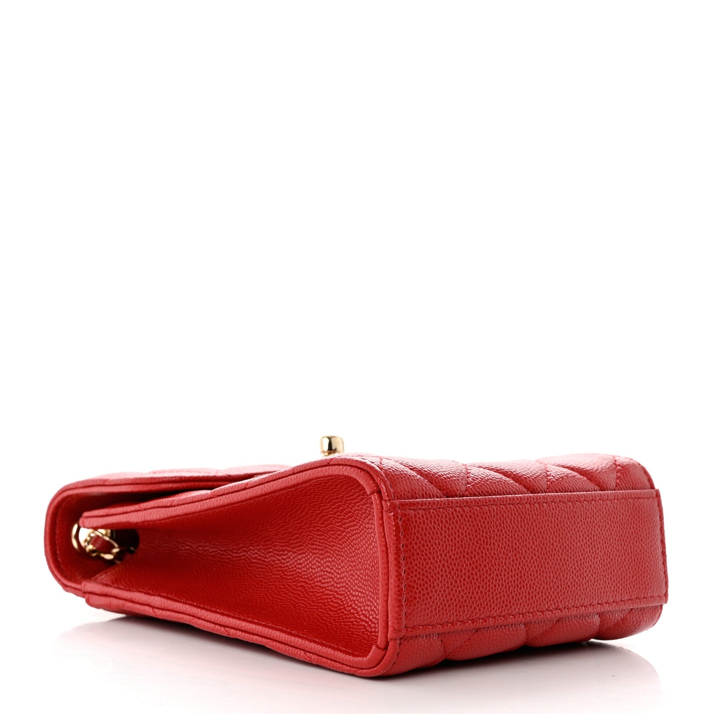 Caviar Quilted Classic Phone Holder Red