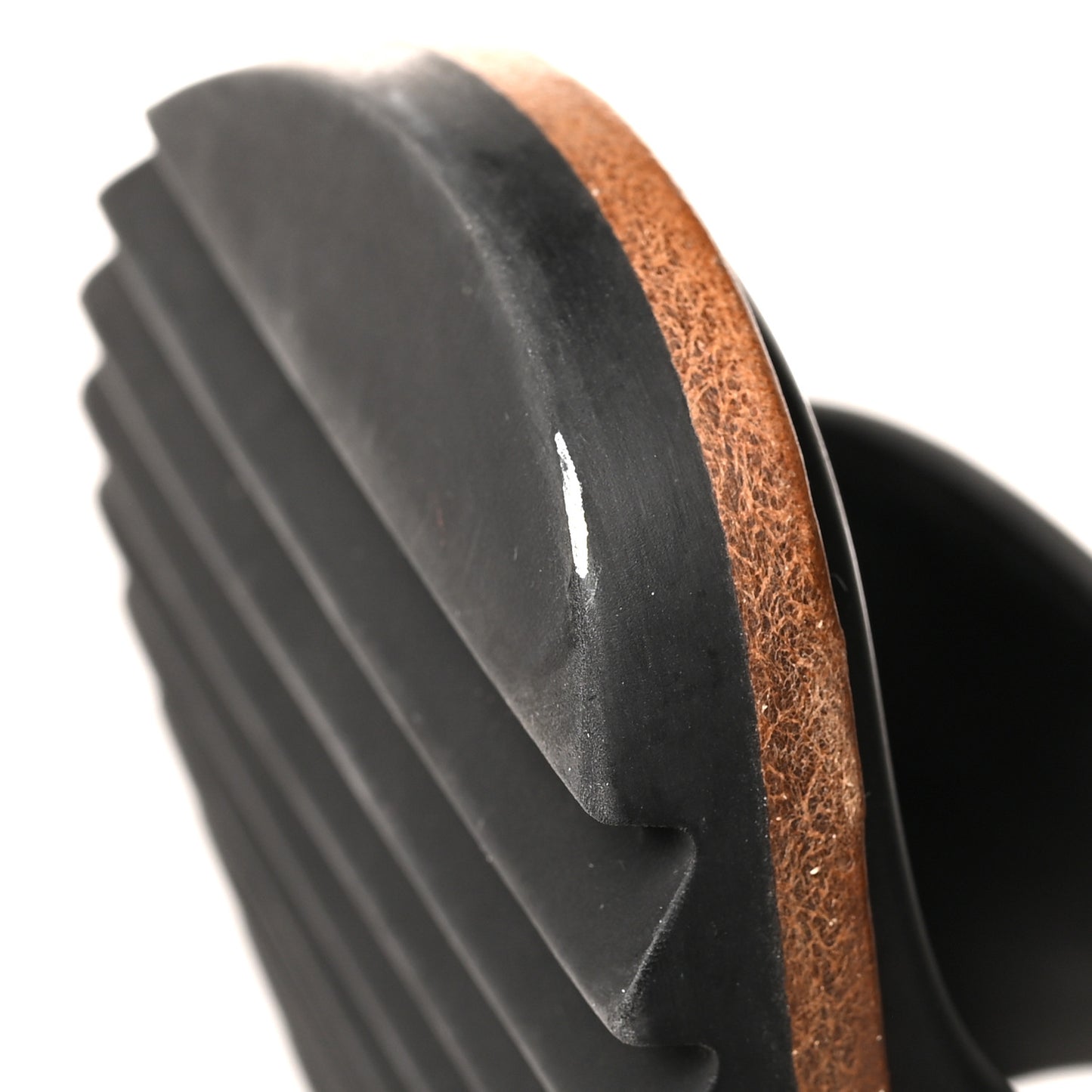Rubber Vocabulary Logo Slide Sandals 7 Black