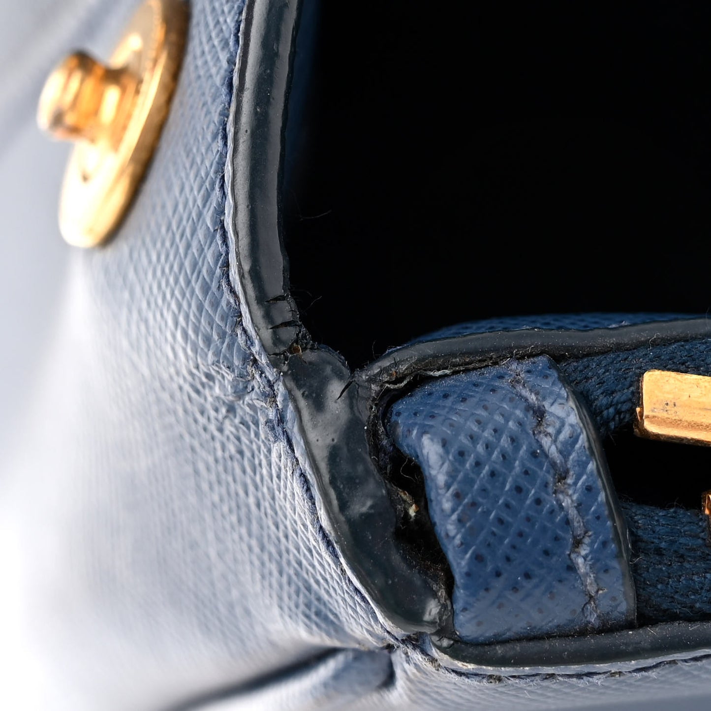 Saffiano Small Galleria Double Zip Tote Bluette