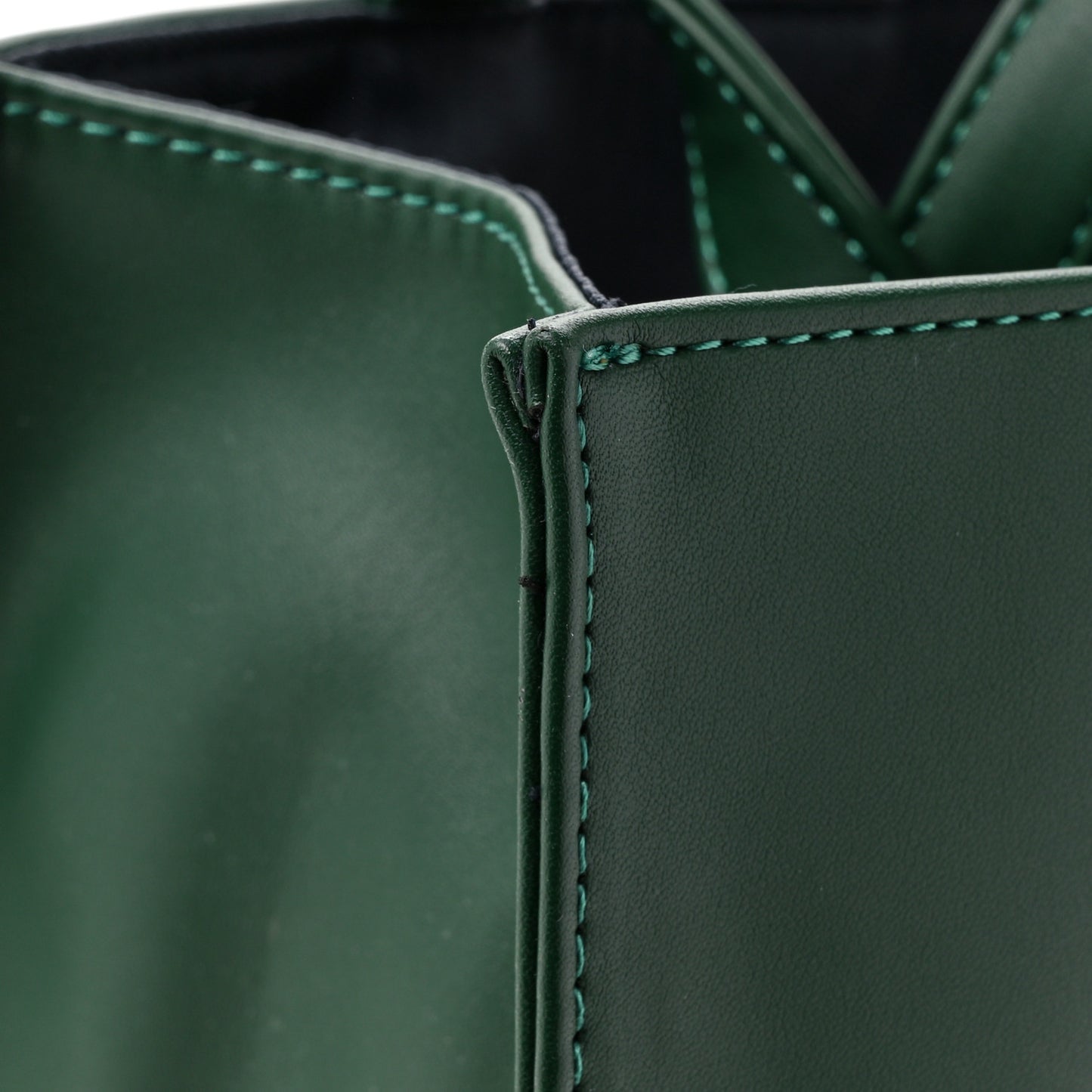 Vegan Leather Medium Shopping Bag Dark Olive