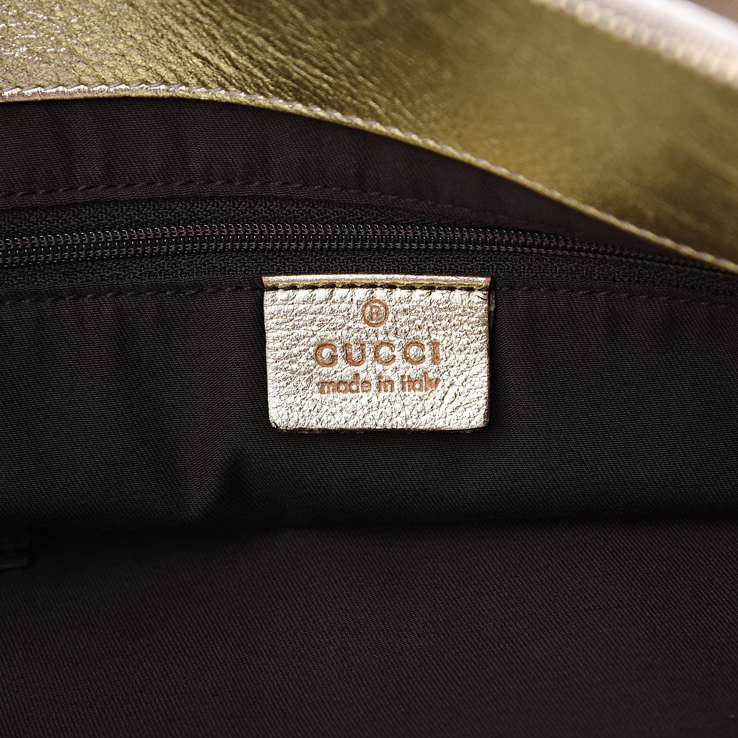 Monogram D Gold Tote Metallic Gold