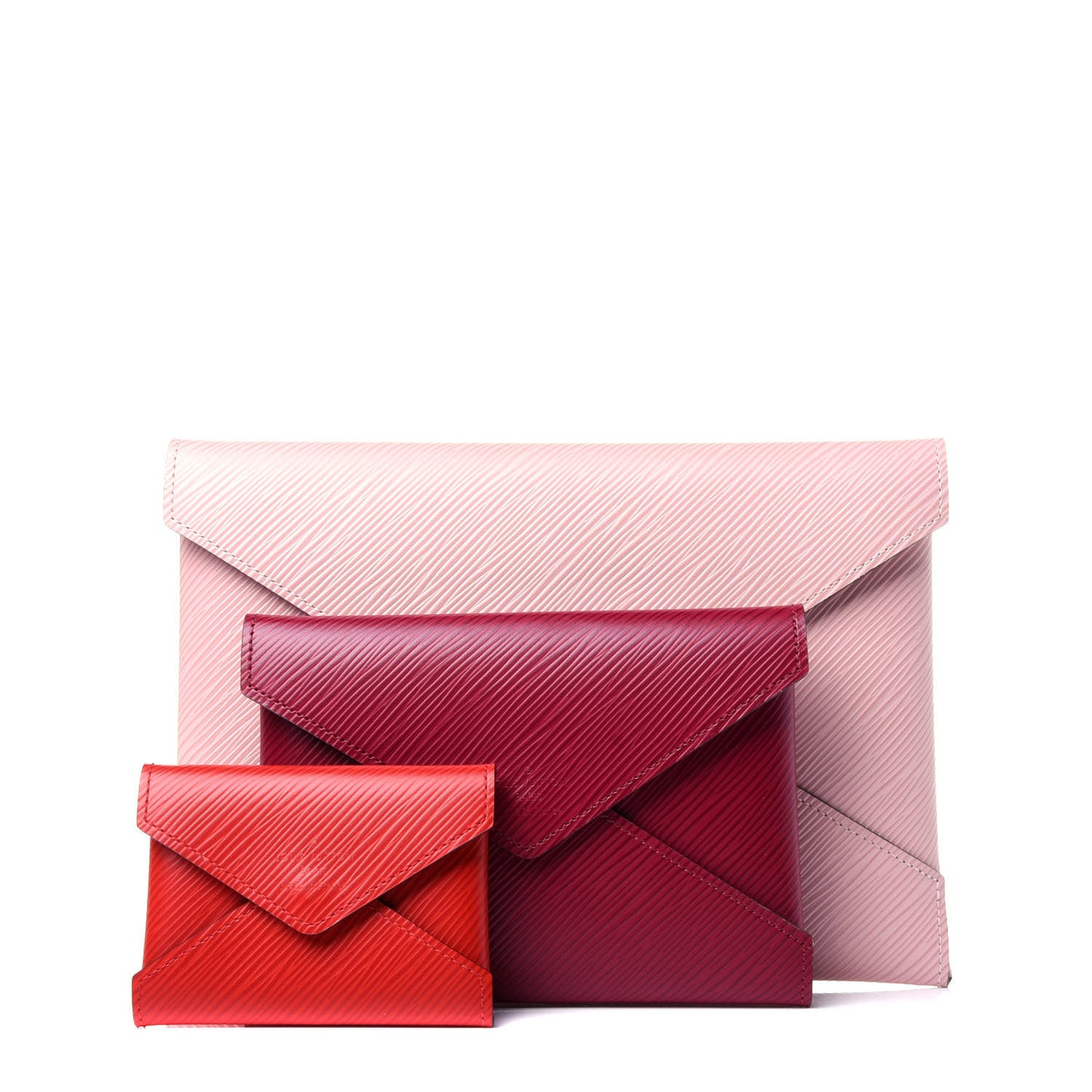 Epi Kirigami Pochette Set Rose Ballerine Fuchsia Coquelicot