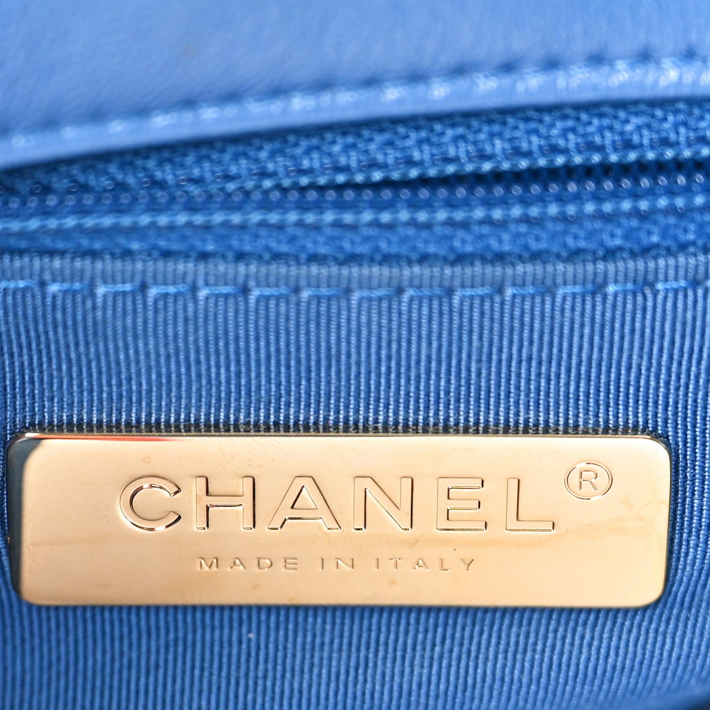 Lambskin Quilted Medium Chanel 19 Flap Blue