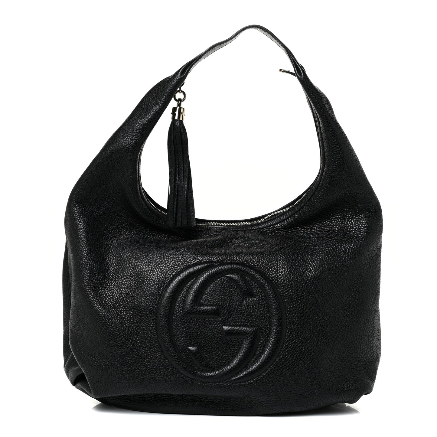 Pebbled Calfskin Soho Hobo Black