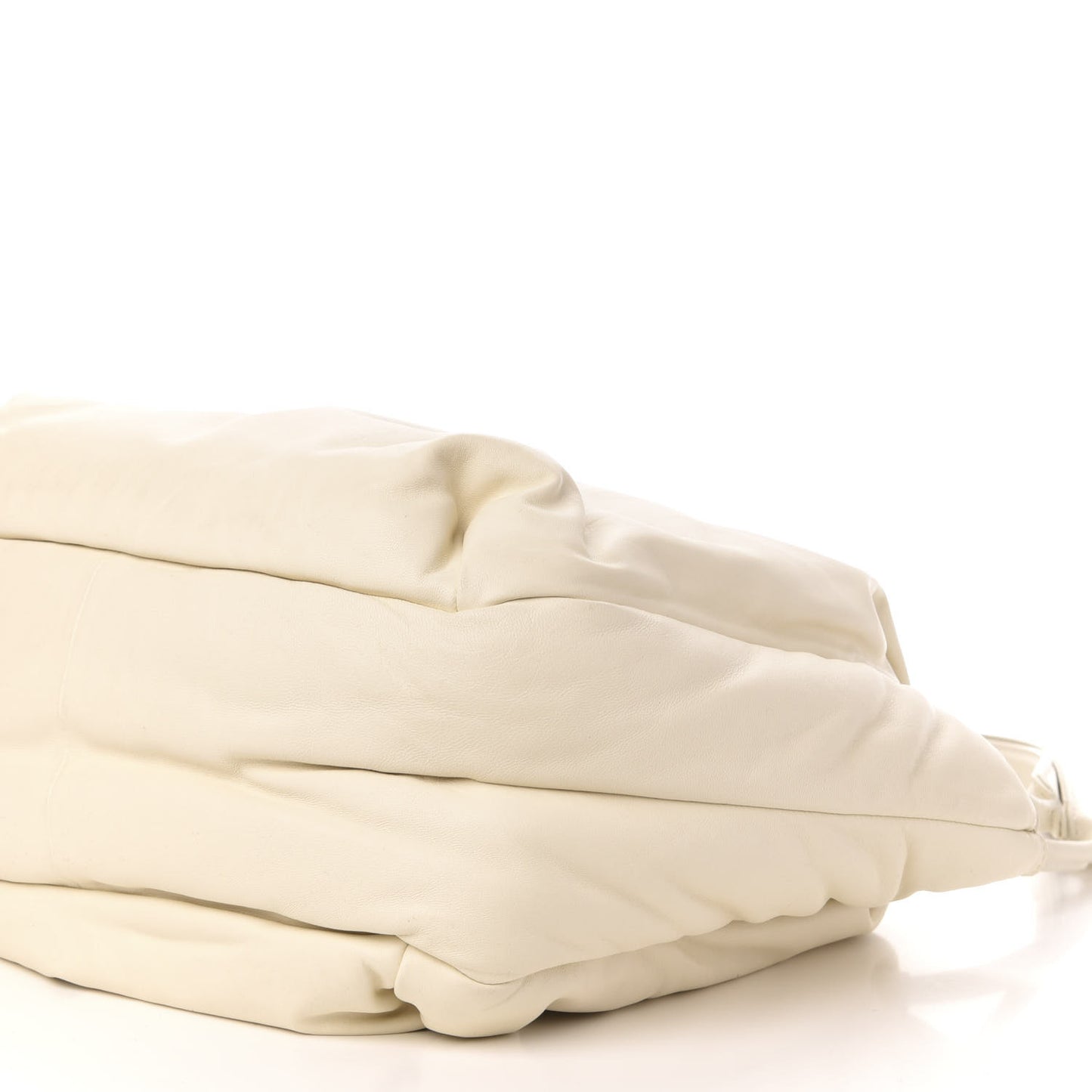 Goatskin Pillow Bucket Bag White