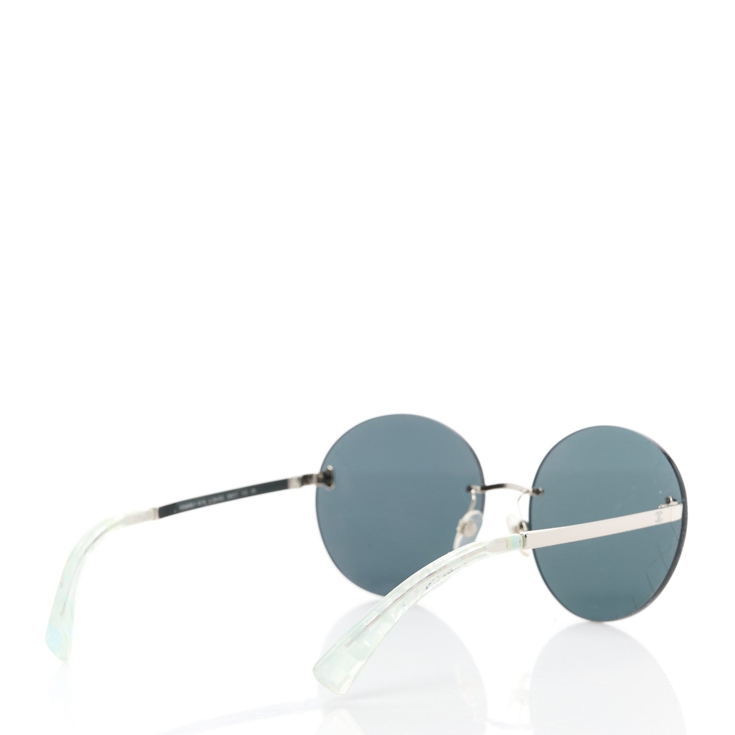 Chanel Metal Rimless Round Sunglasses 4216 Silver 4 of 8