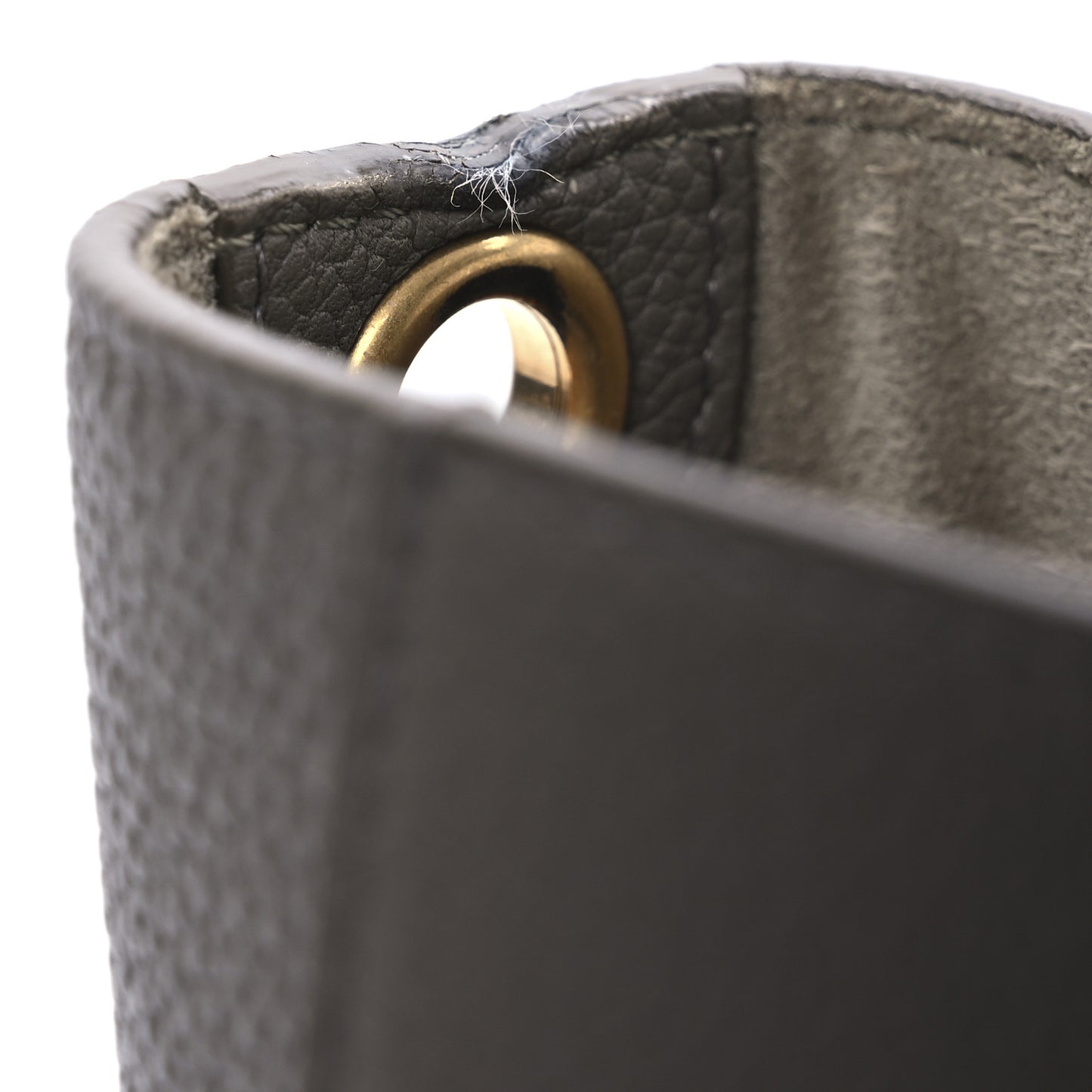 Soft Grained Calfskin Small Sangle Bucket Bag Taupe