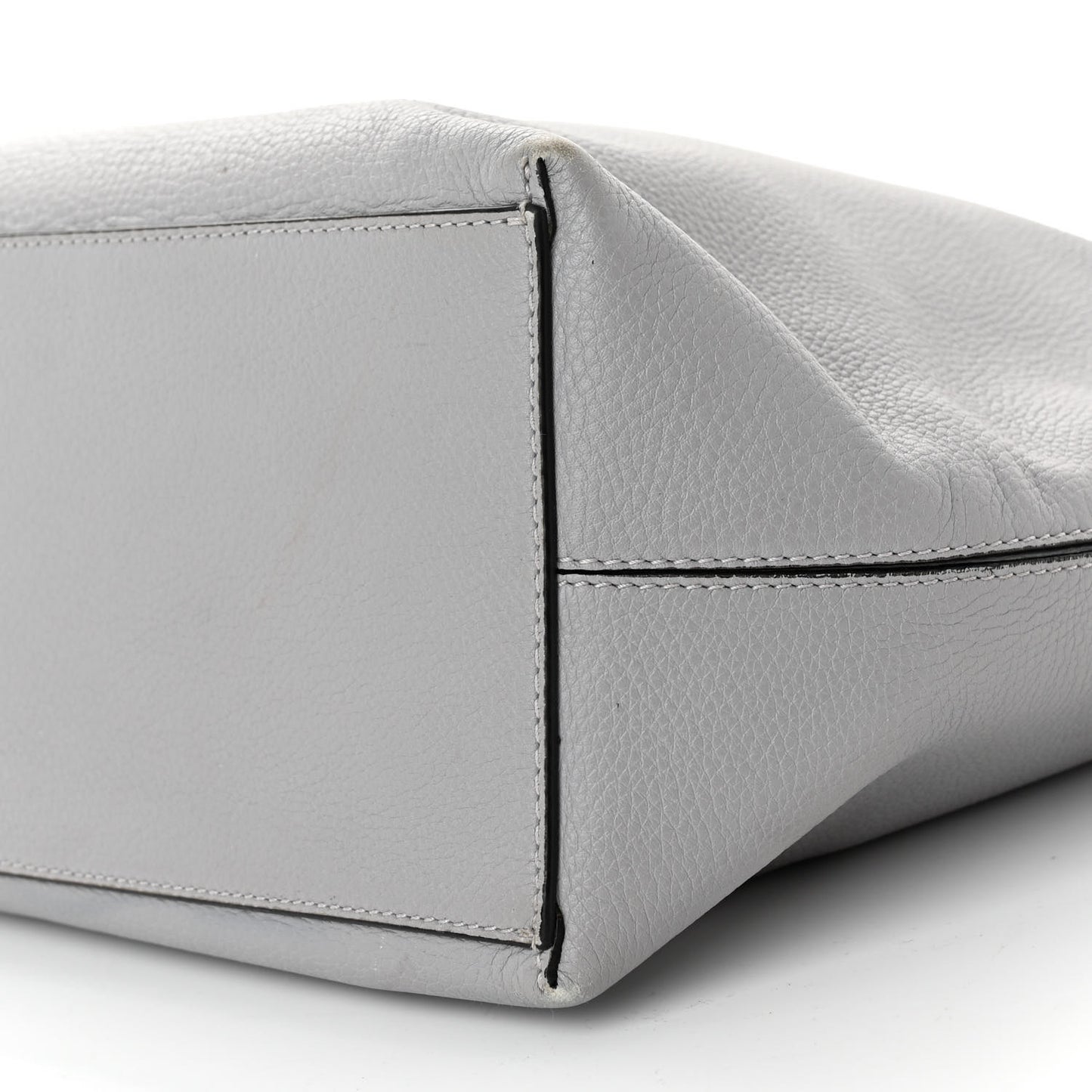 Grained Calfskin Rockstud Shoulder Tote Perla