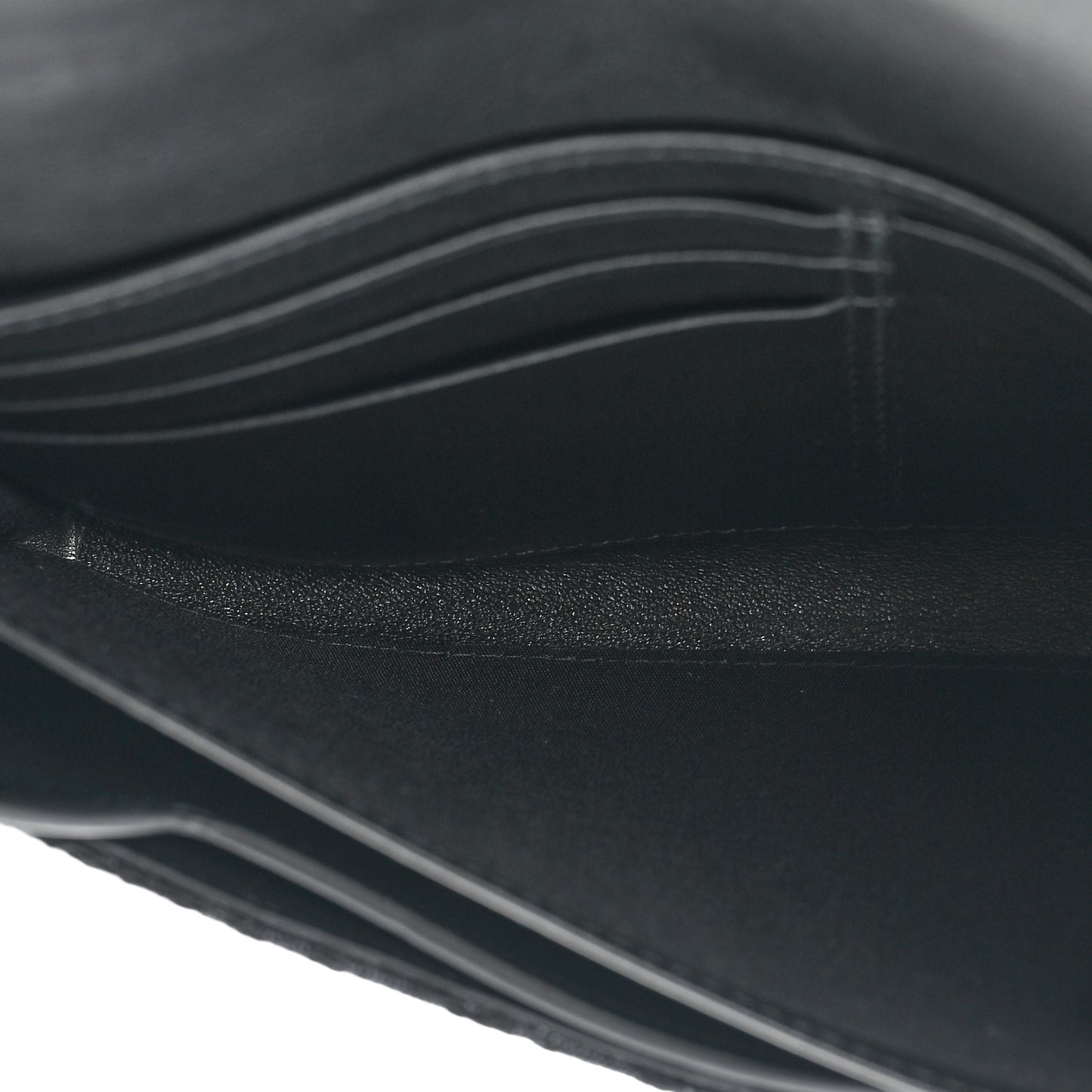 HOMME Oblique Double Saddle Wallet Black