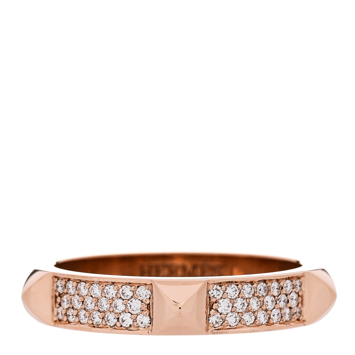 18K Rose Gold Diamond Clou D'H Ring 56 7.5