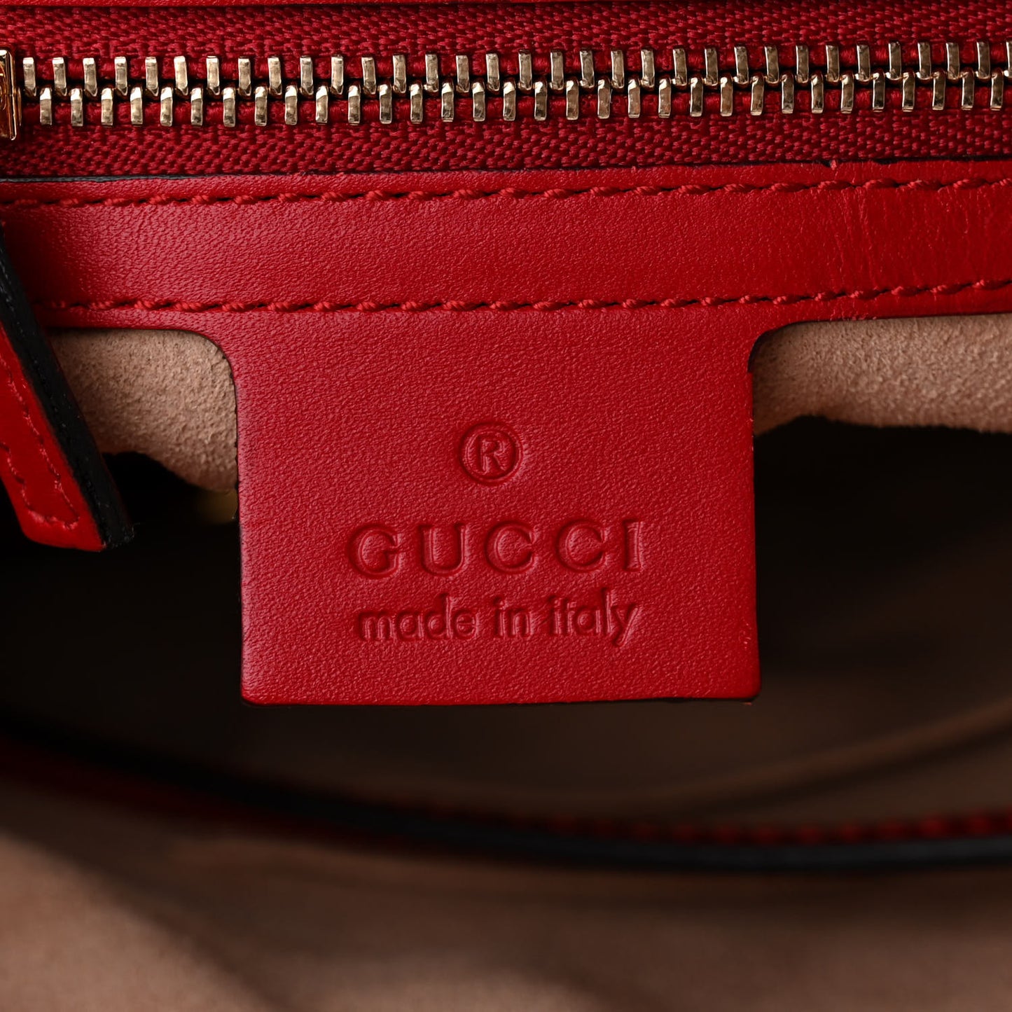 Guccissima Linea A Foldover Tote Red