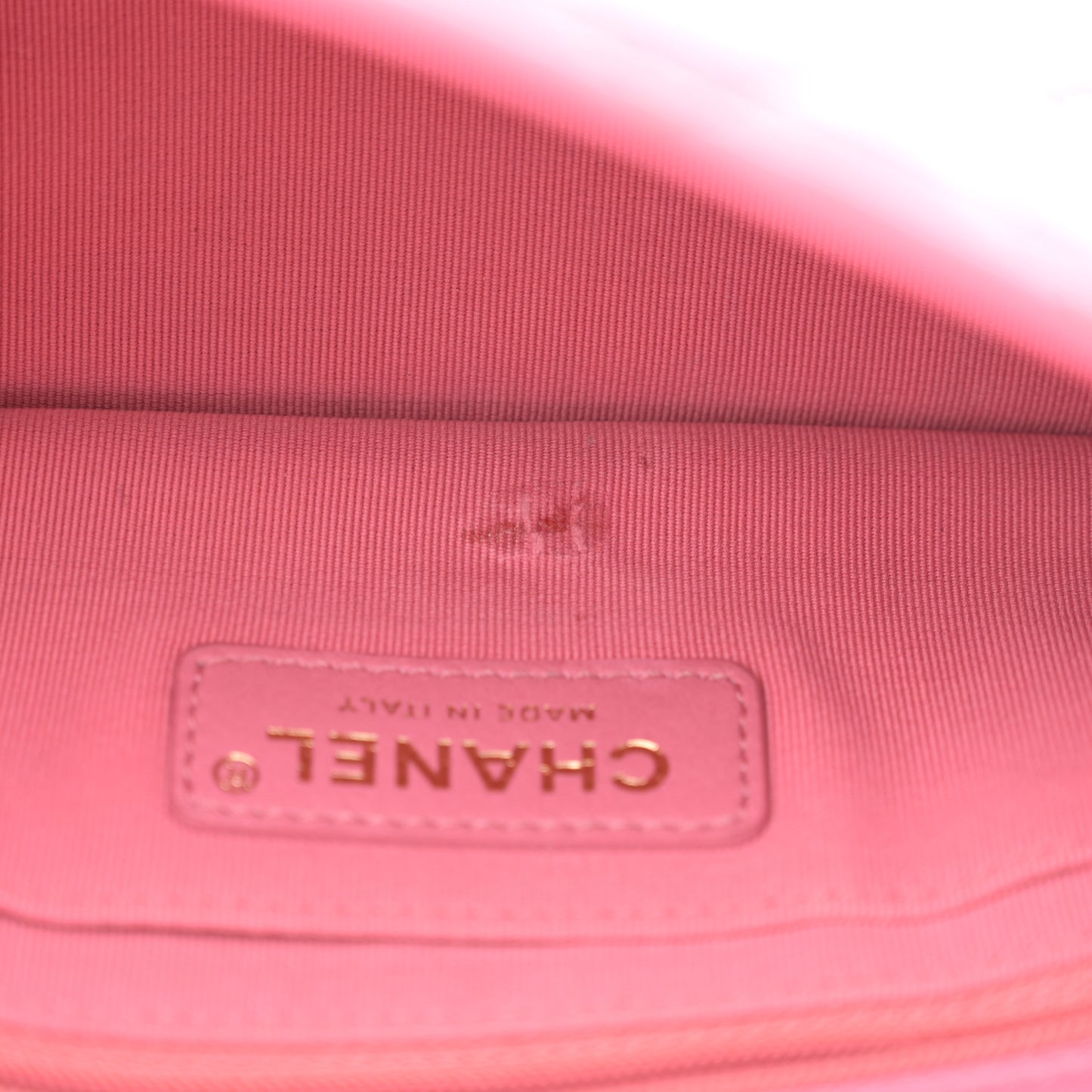 Lambskin Resin Quilted Mini Rectangular Pearl Samba Flap Pink