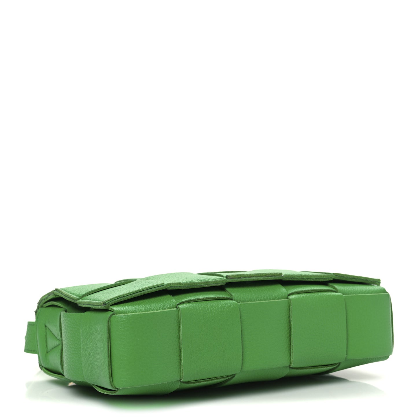 Grained Calfskin Maxi Intrecciato Cassette Crossbody Bag Parakeet