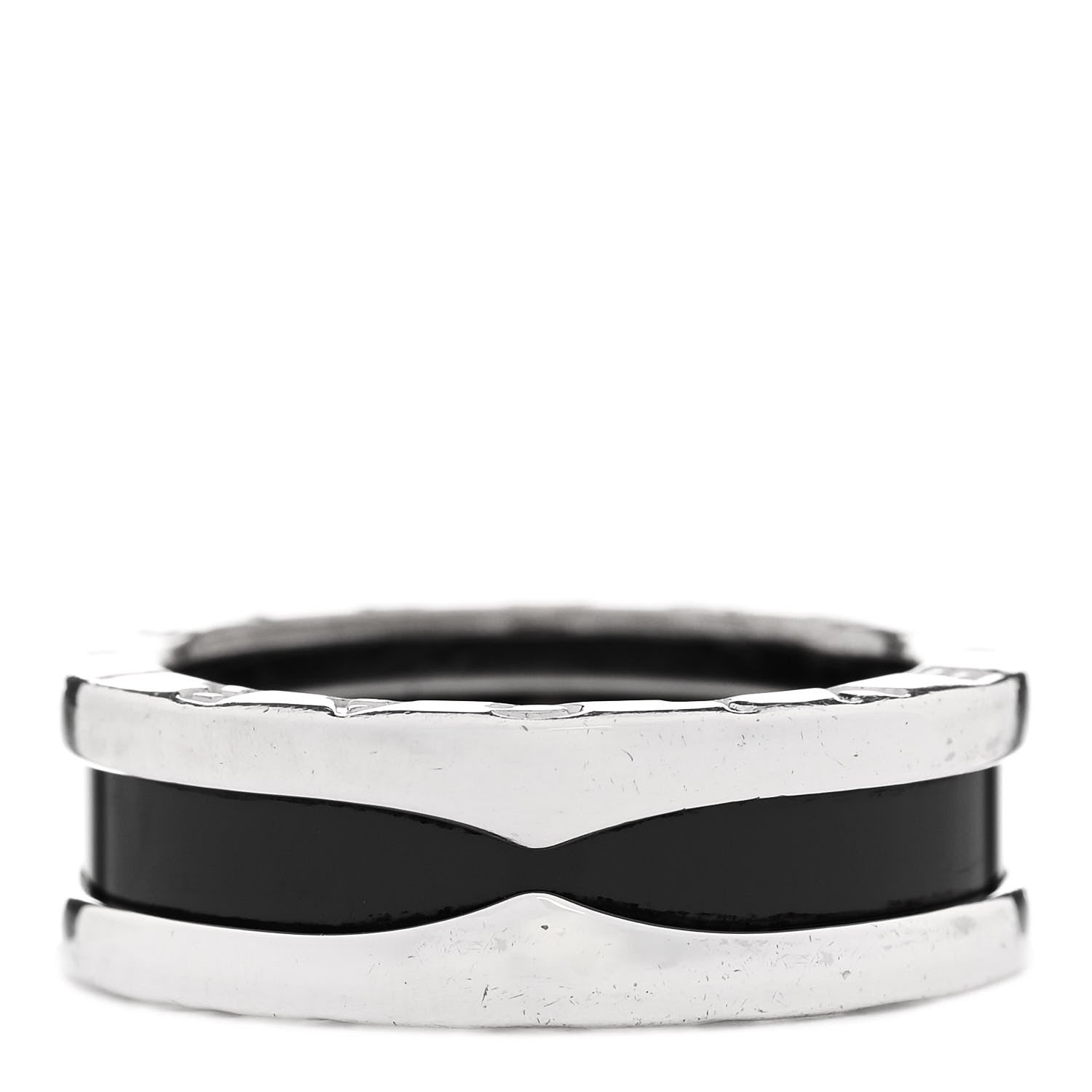 Bulgari Sterling Silver Ceramic Save The Children One-Band Ring 50 5.5 3 of 6