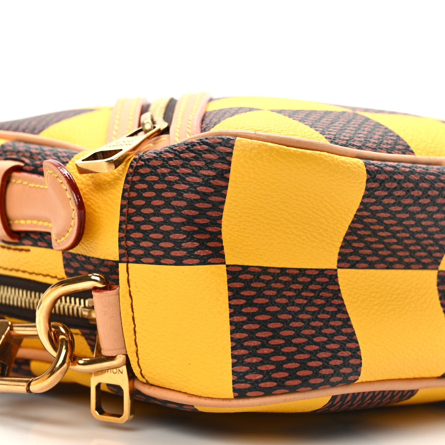 Damier Pop Chess Messenger Jaune Mat