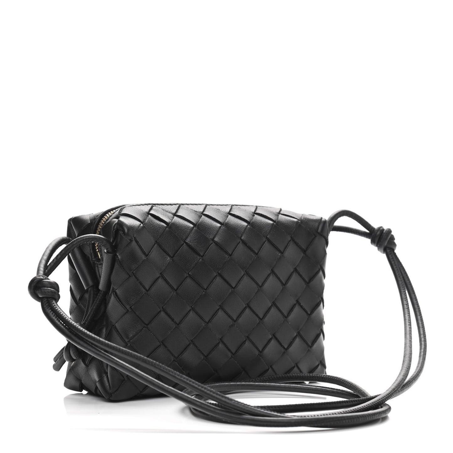 Nappa Intrecciato Mini Loop Camera Bag Black
