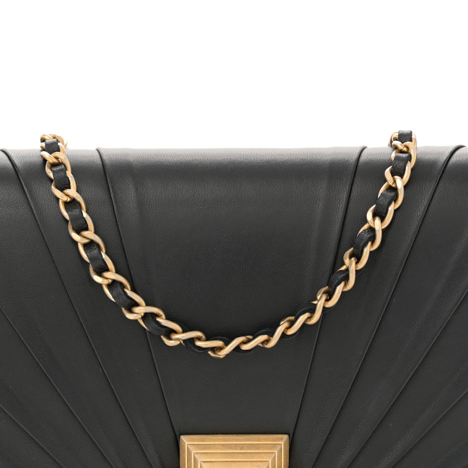 Chanel Lambskin Pyramid Wallet On Chain WOC Black 8 of 12