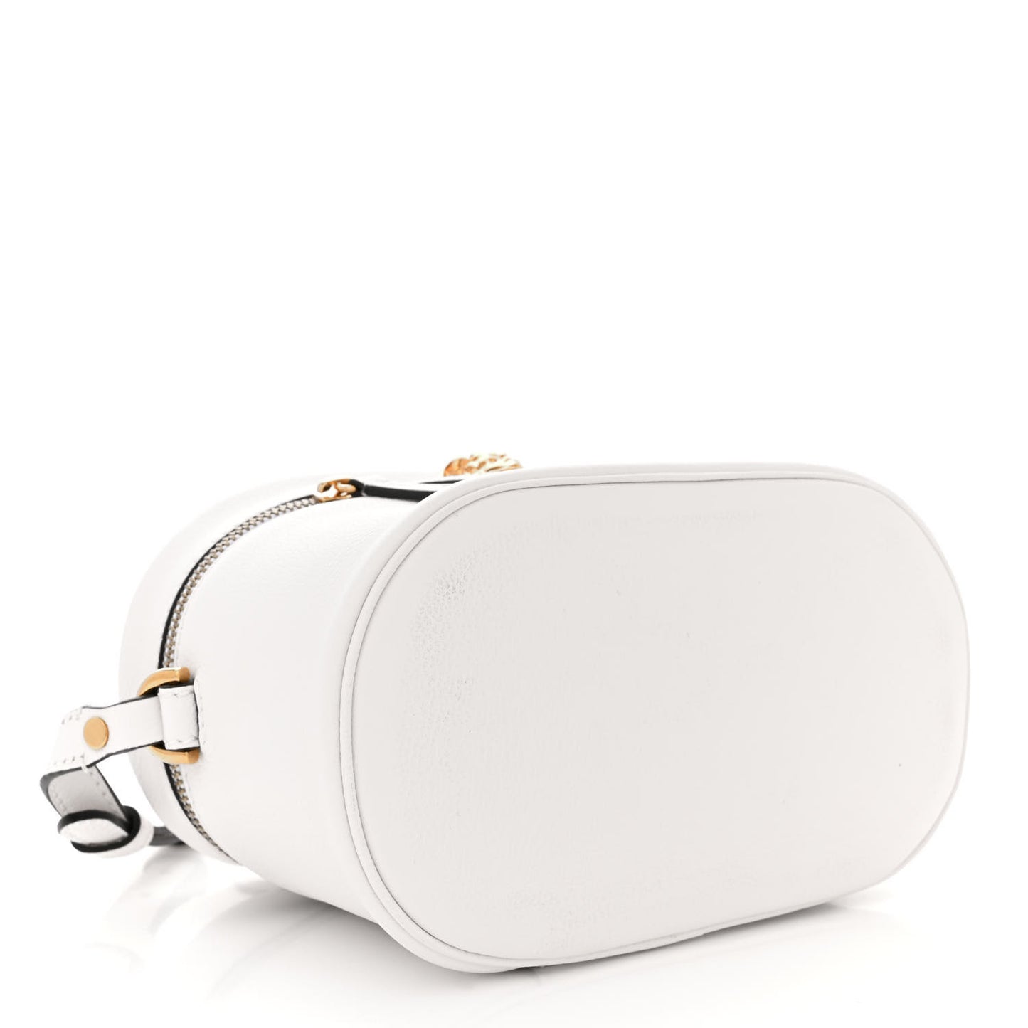 Grained Calfskin Medusa Vanity Case Optical White