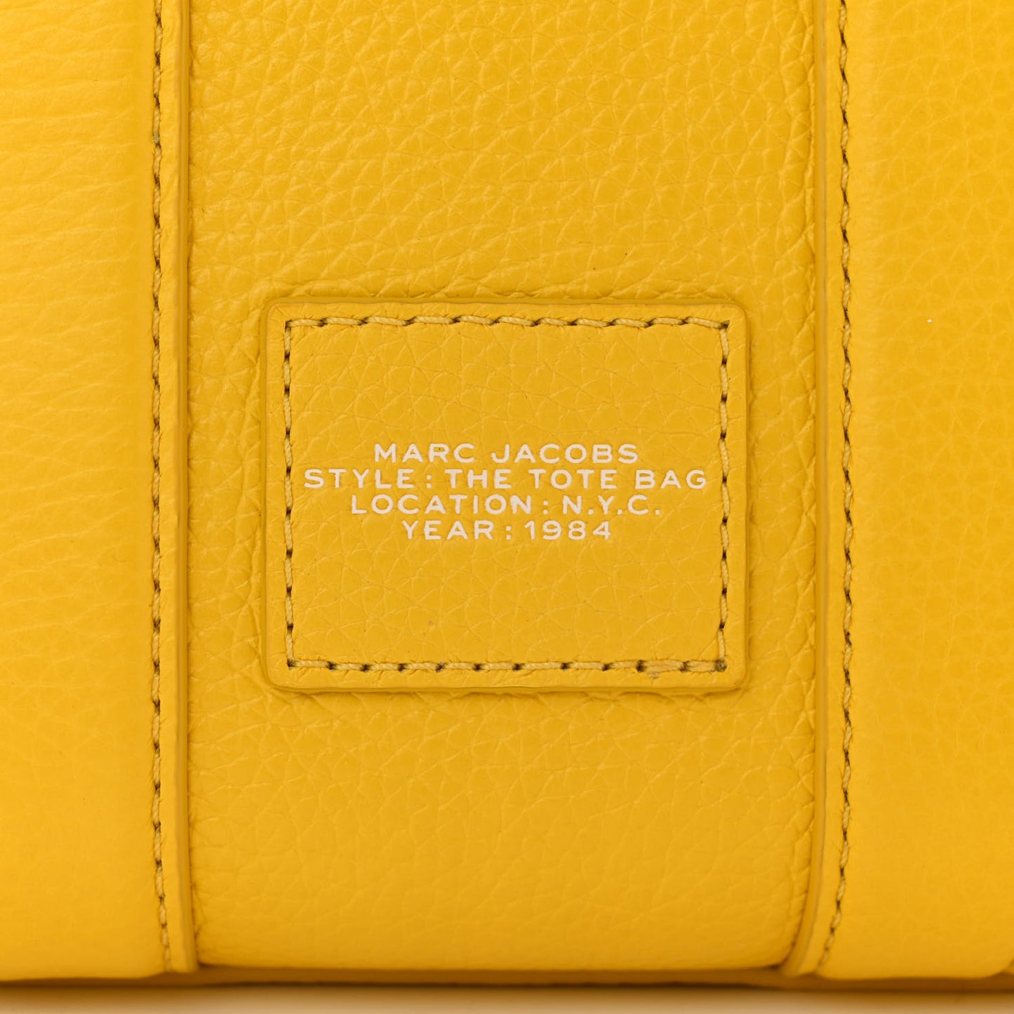 Grained Calfskin Mini The Tote Bag Yellow