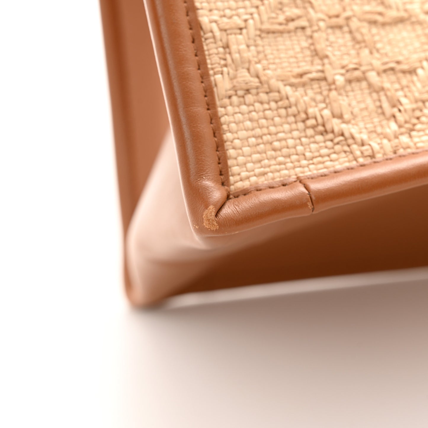 CHRISTIAN DIOR Raffia Macro Cannage Small Book Tote Natural