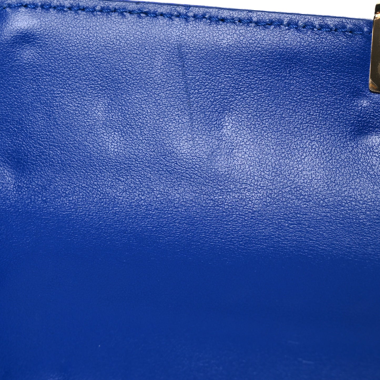 Woven Satin Medium 001 Chain Bag Electric Blue