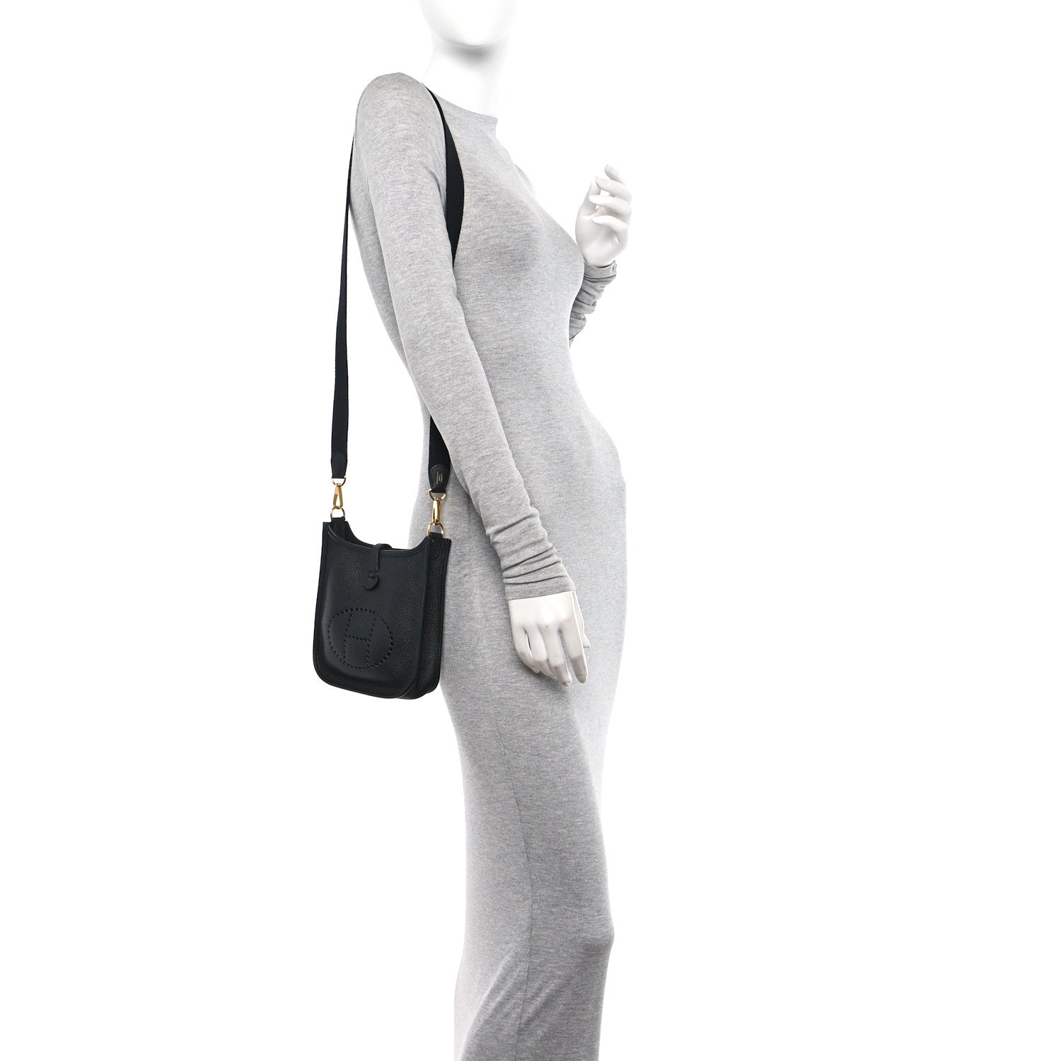 Hermes Taurillon Clemence Evelyne TPM Black 2 of 10