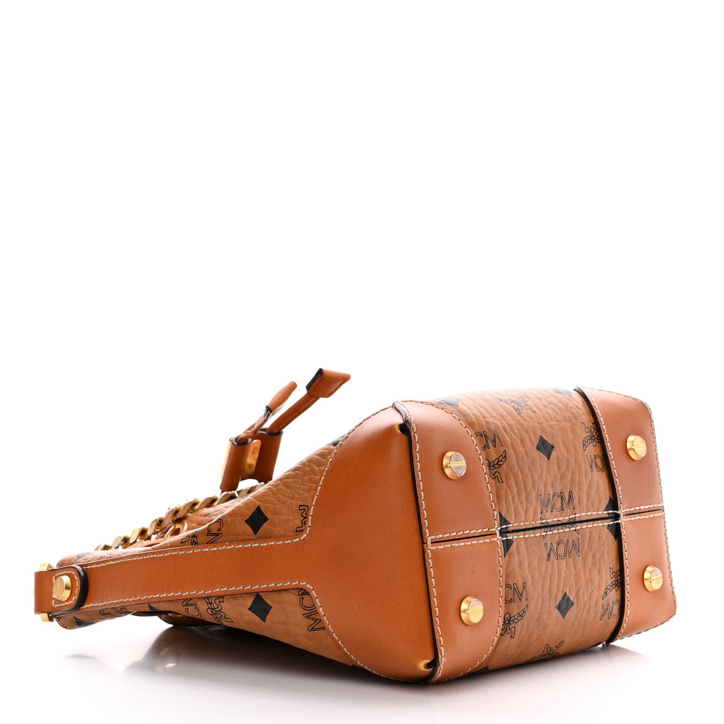 Visetos Berlin Mini Drawstring Bucket Bag Cognac