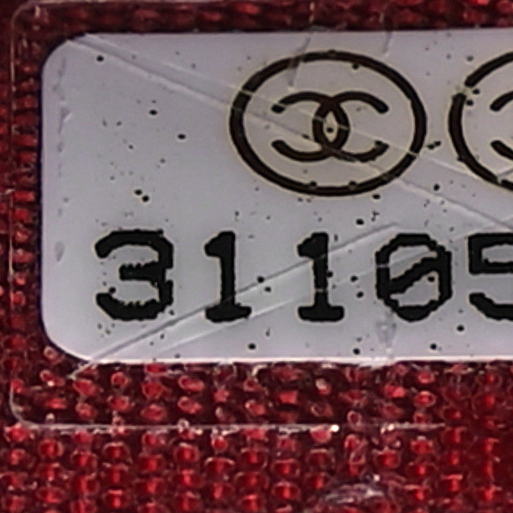 Calfskin Quilted About Pearls Card Holder Flap With Chain Black