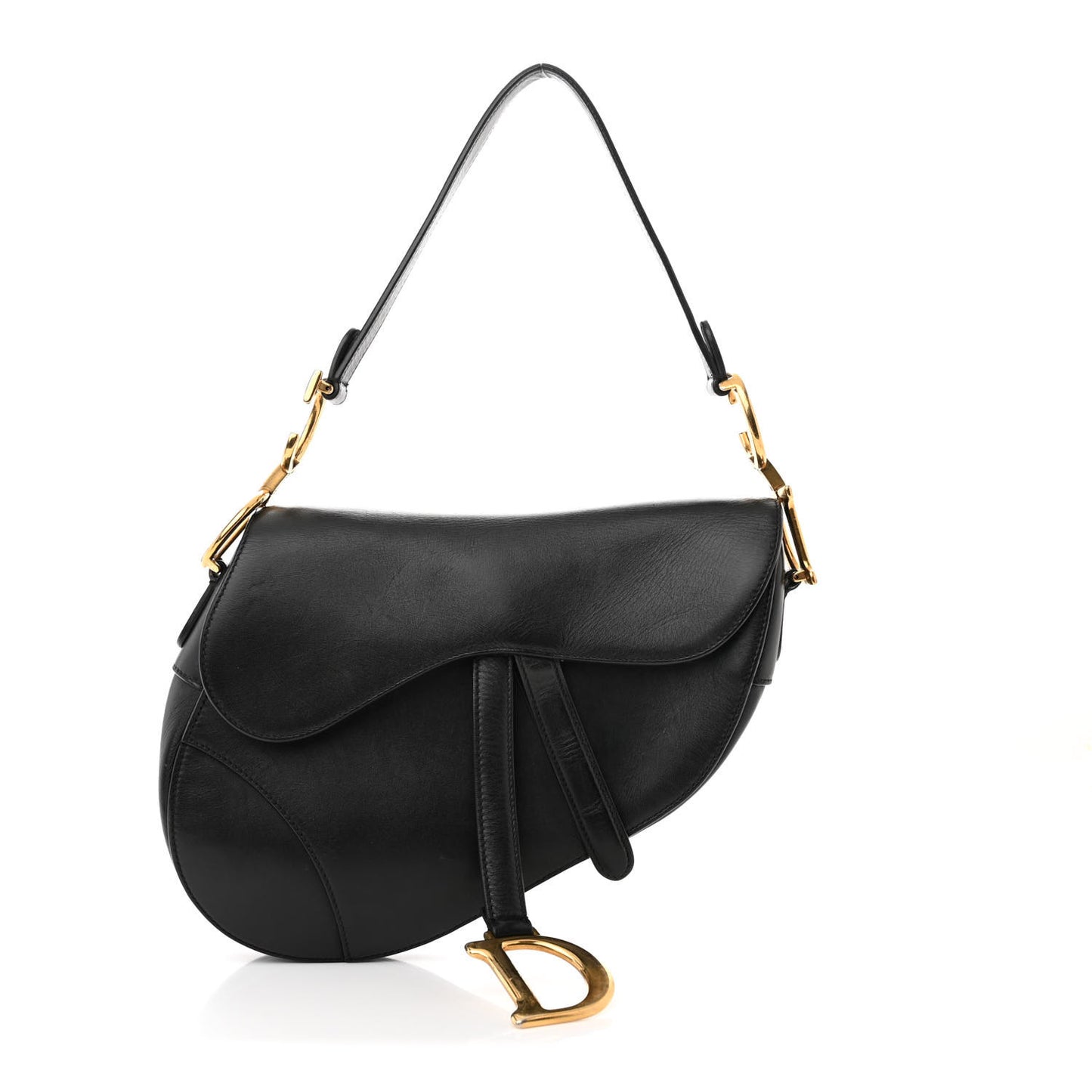 Calfskin Saddle Bag Black
