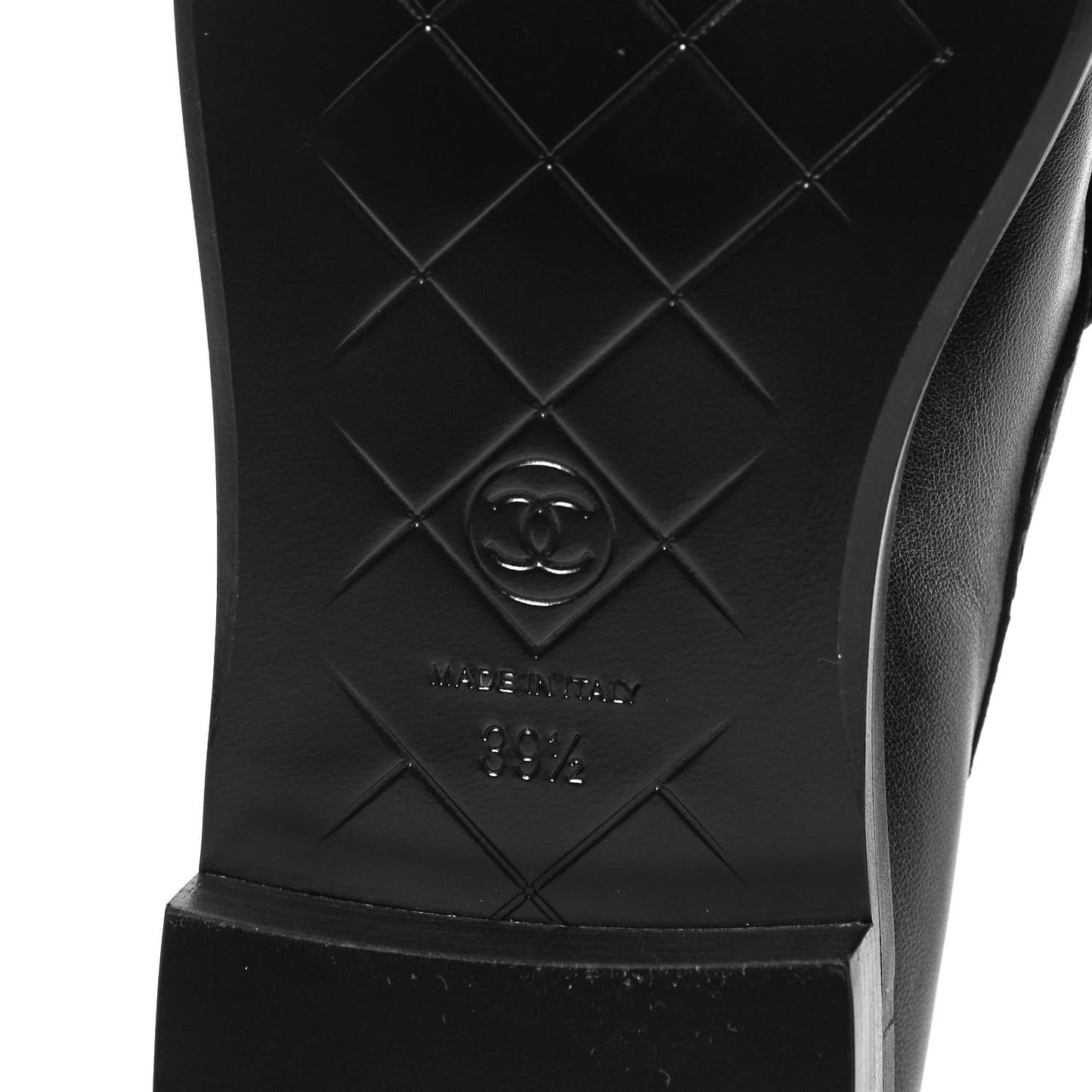 Lambskin Quilted CC Turnlock Loafers 39.5 Black