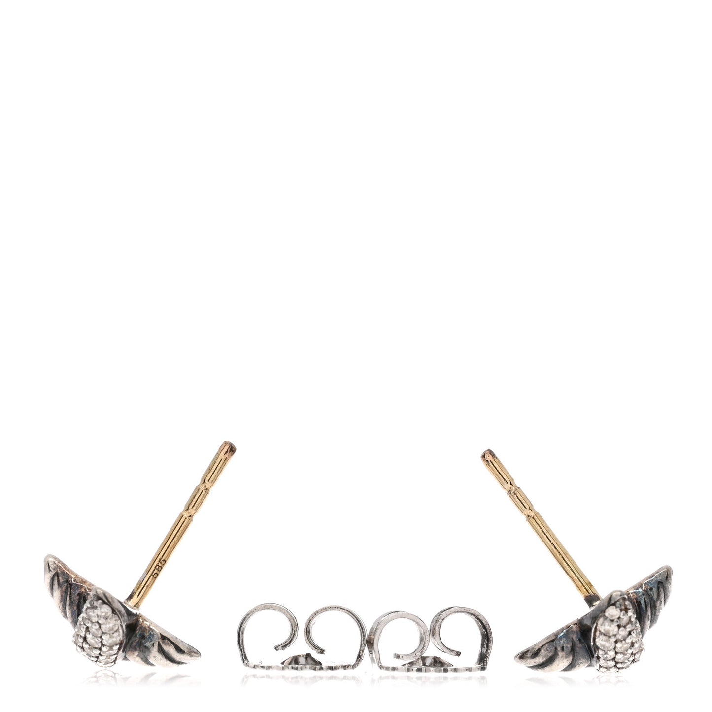 Sterling Silver Diamond 8mm X Earrings