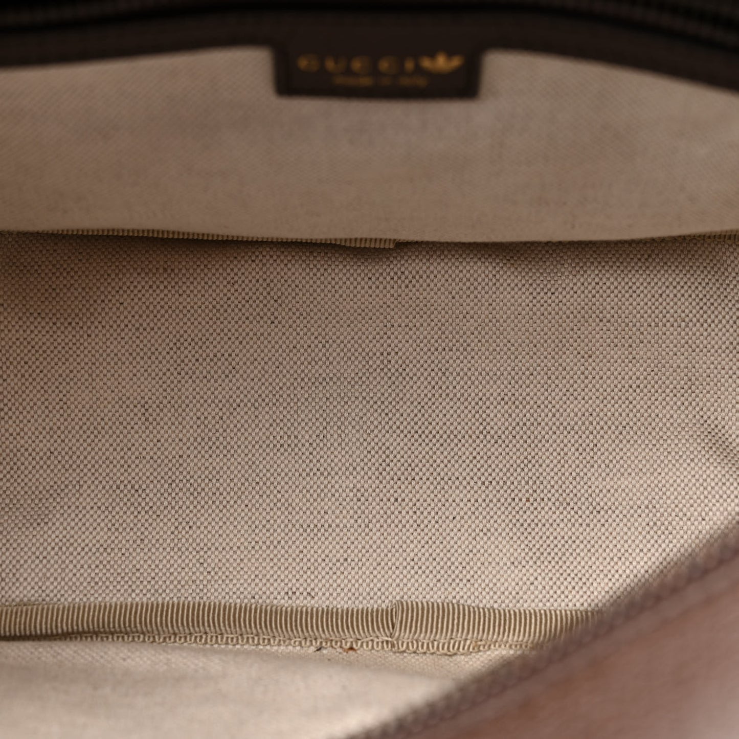 X ADIDAS Crystal Vintage Monogram Textured Dollar Calfskin Web Trefoil Logo Small Messenger Bag Mid Natural Nut Off White New Acero