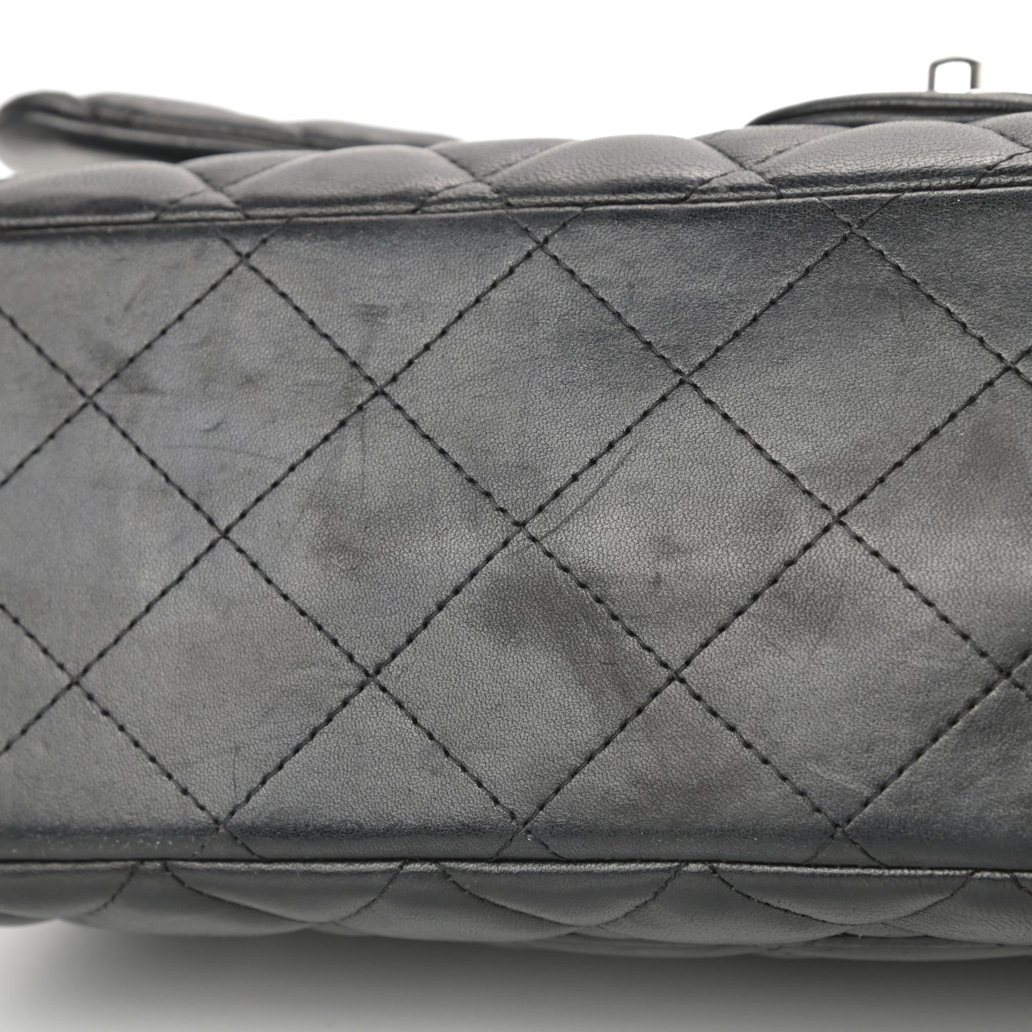Lambskin Quilted Maxi Double Flap Black