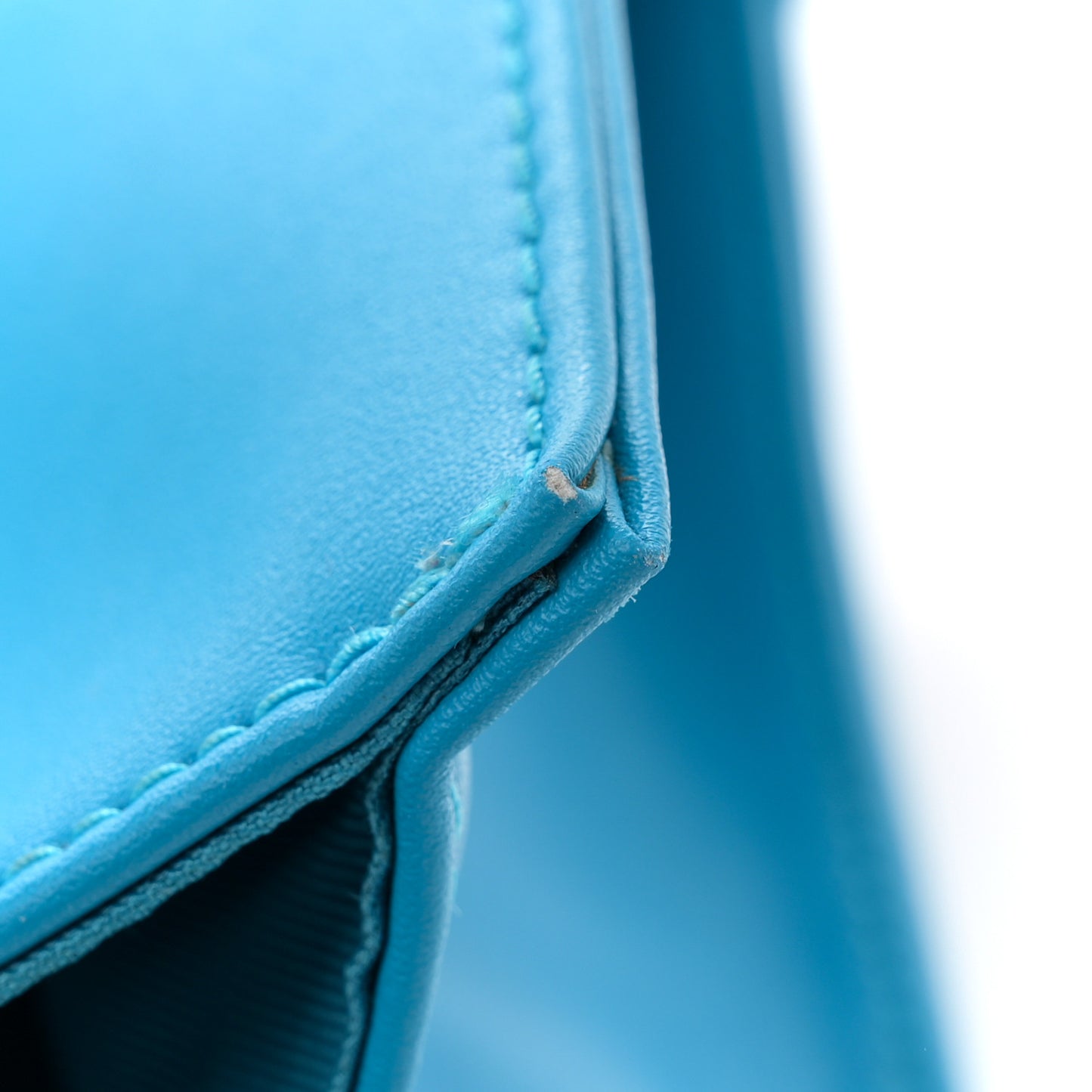 Vegan Leather Medium Shopping Bag Cyan