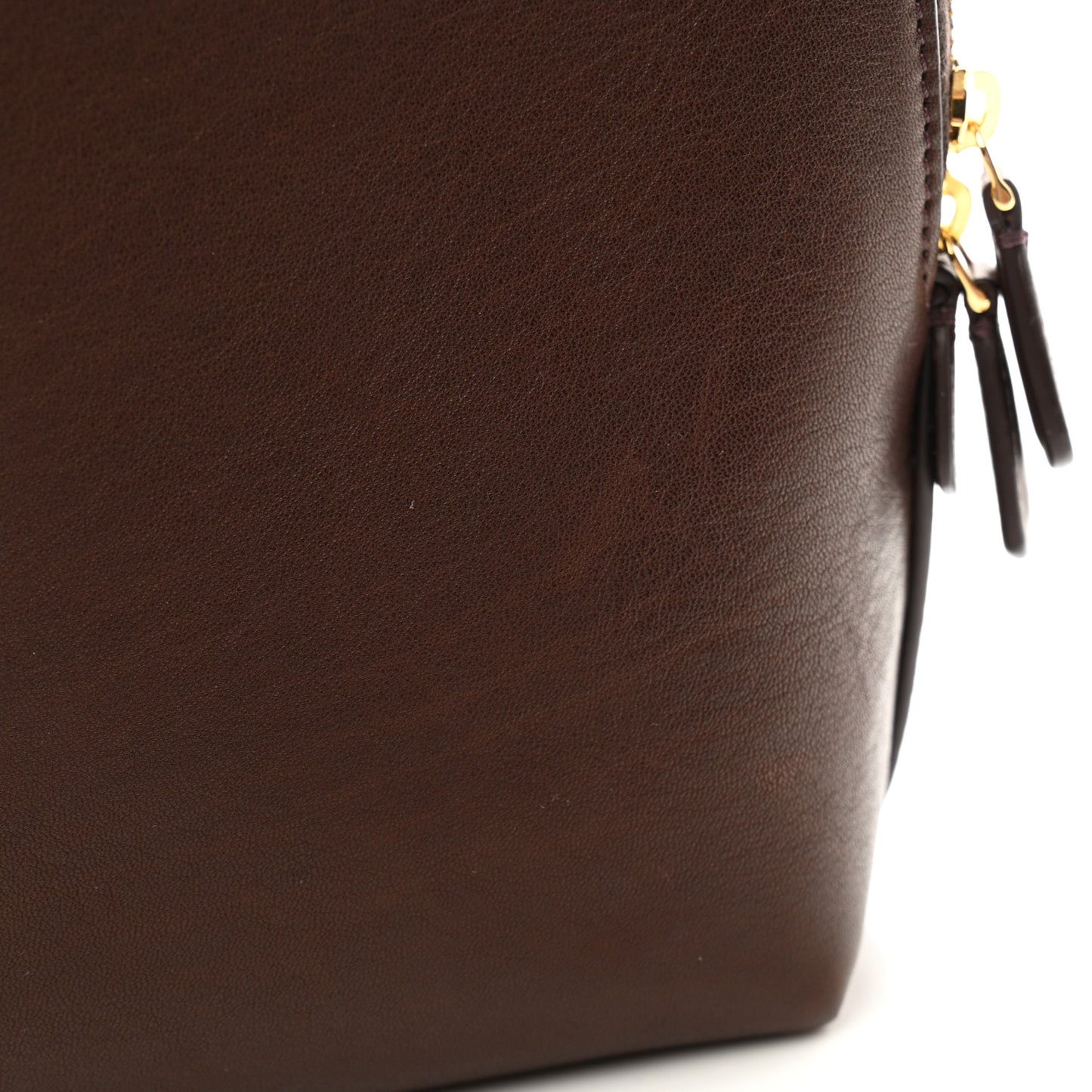 Polished Saddle Calfskin Ellie Clutch Burgundy