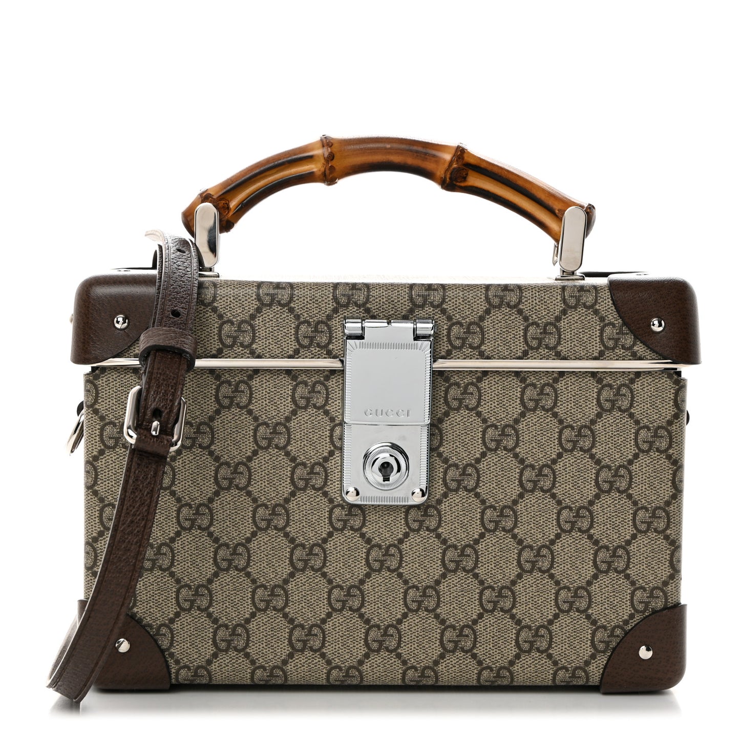 GG Supreme Monogram Globe-Trotter Beauty Case Brown