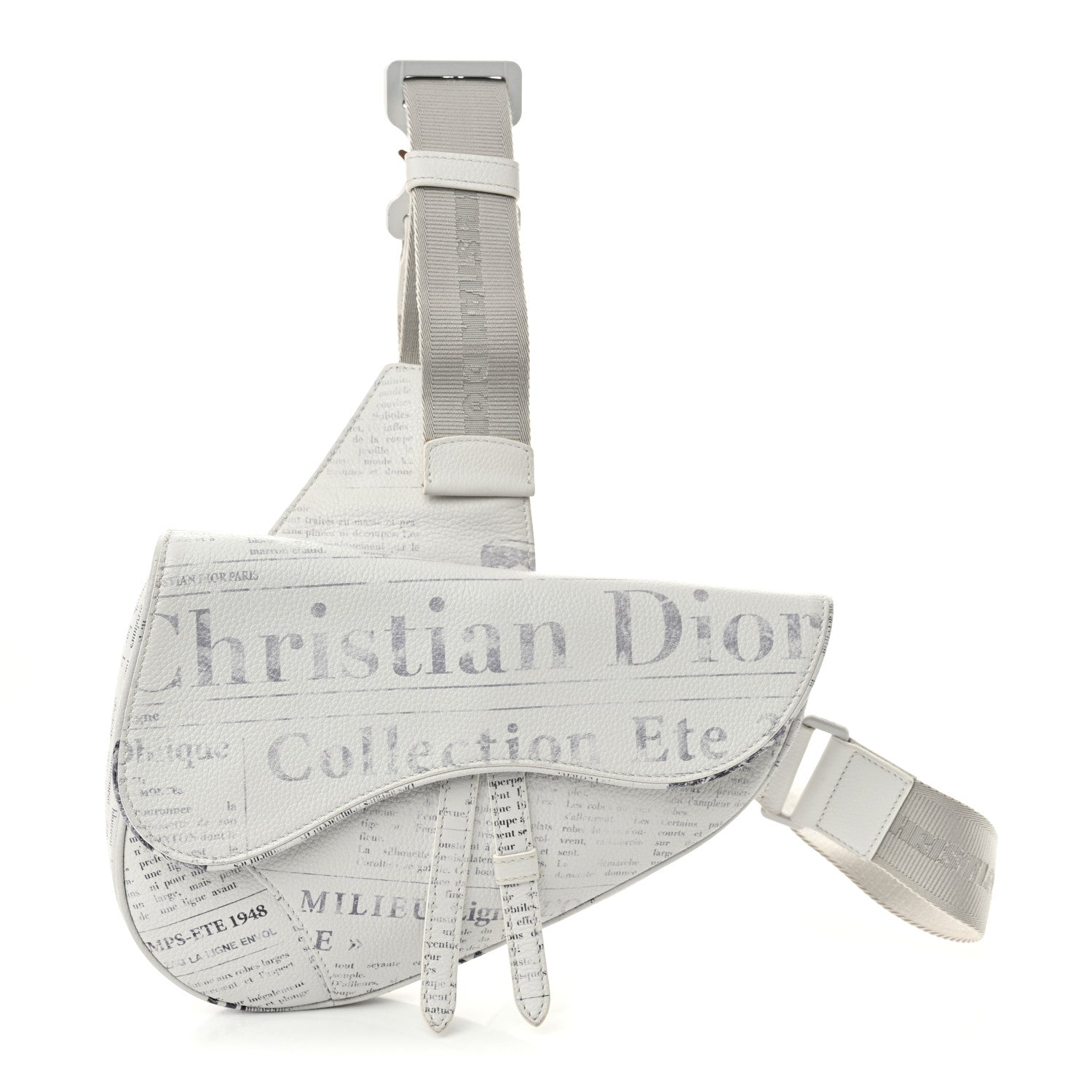 Christian Dior X DANIEL ARSHAM Grained Calfskin Newspaper Print