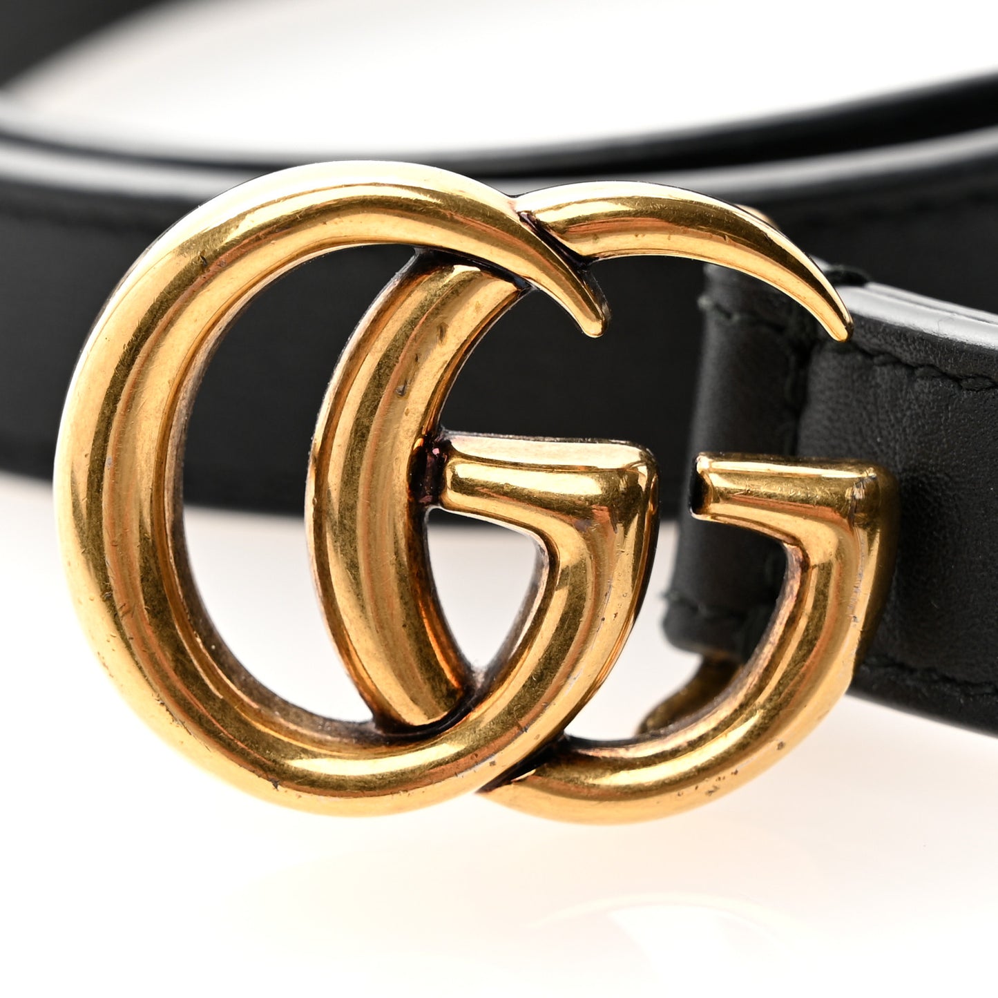 Calfskin Double G 20mm Belt 80 32 Black