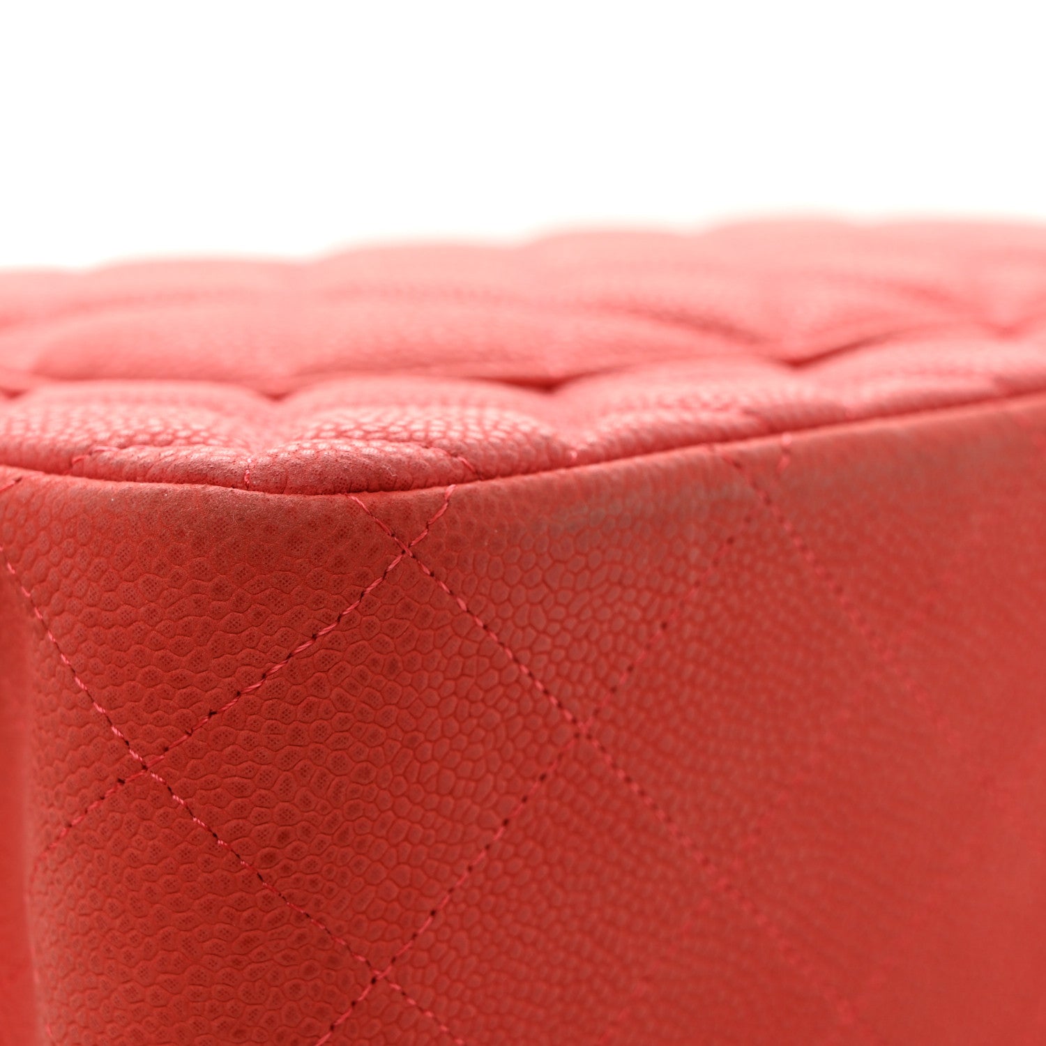 Chanel Iridescent Caviar Quilted Jumbo Double Flap Coral 14 of 17