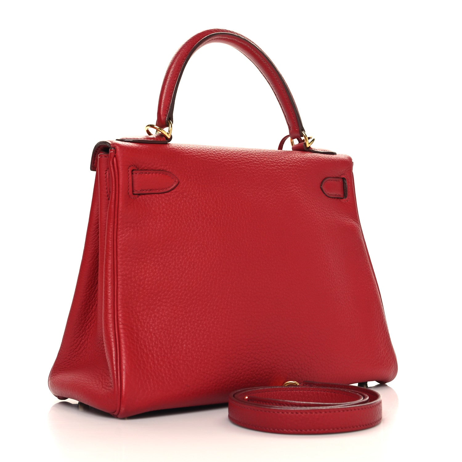 Hermes Taurillon Clemence Kelly Retourne 28 Rouge Vif 3 of 15