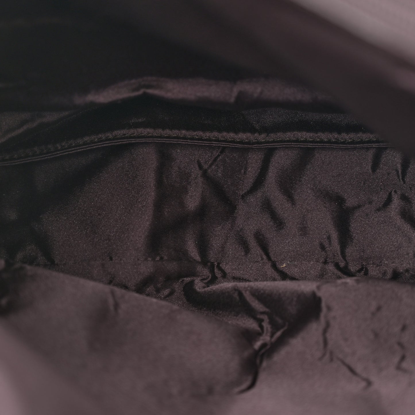 Satin Bamboo Handle Bag Brown