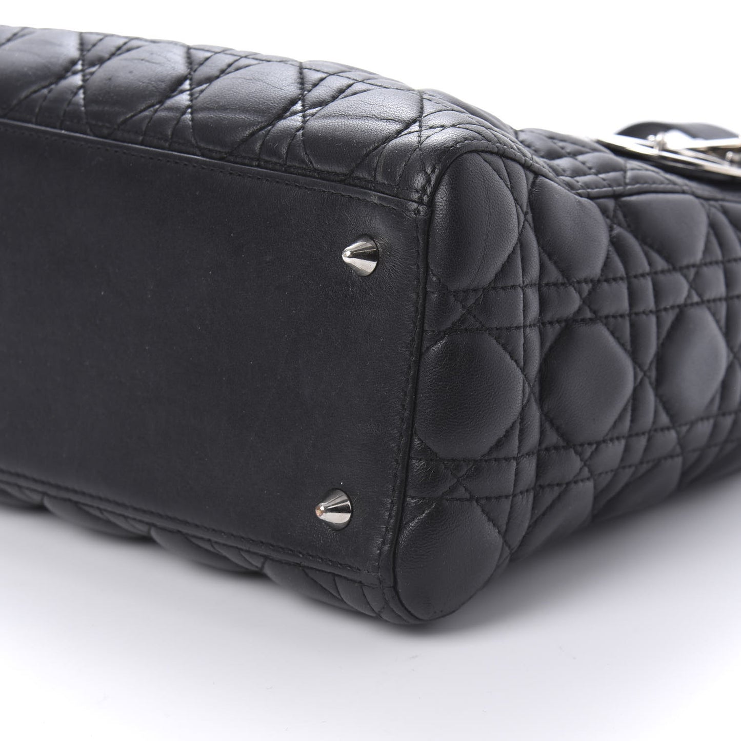 Lambskin Cannage Medium Lady Dior Black