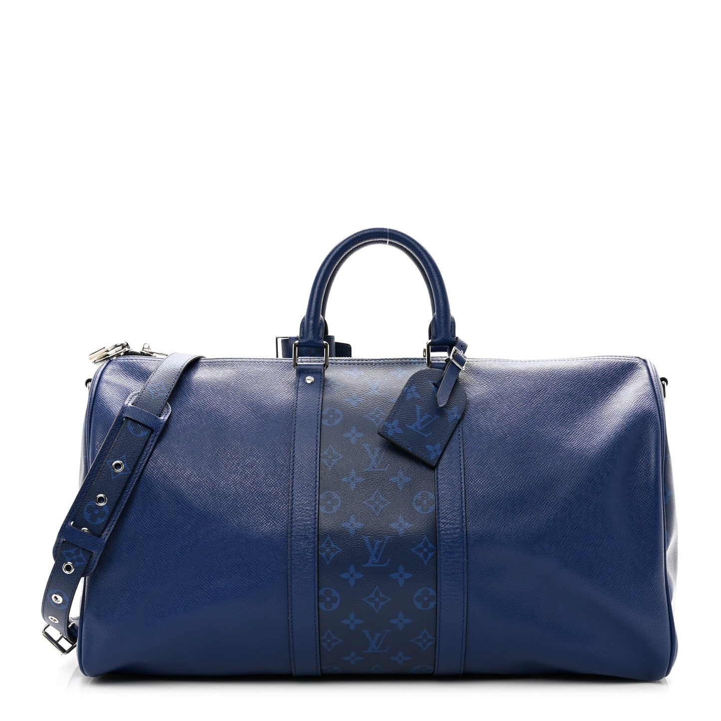 Taiga Monogram Eclipse Keepall Bandouliere 50 Pacific Blue
