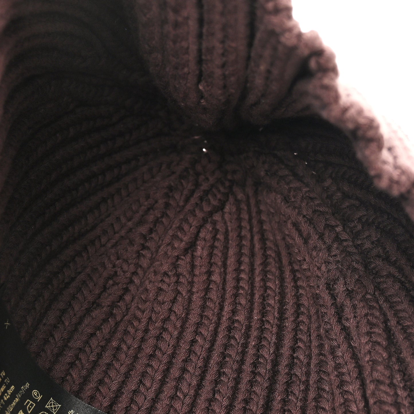 Cotton Knit Beanie Hat Brown