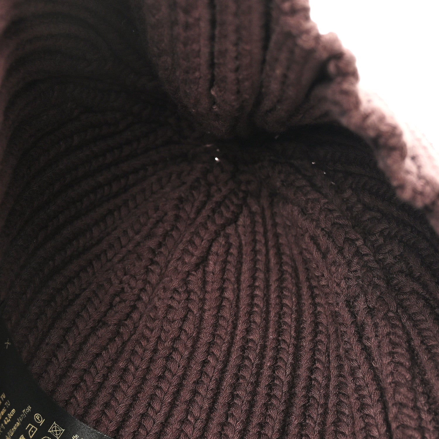 Fendi Cotton Knit Beanie Hat Brown 4 of 5
