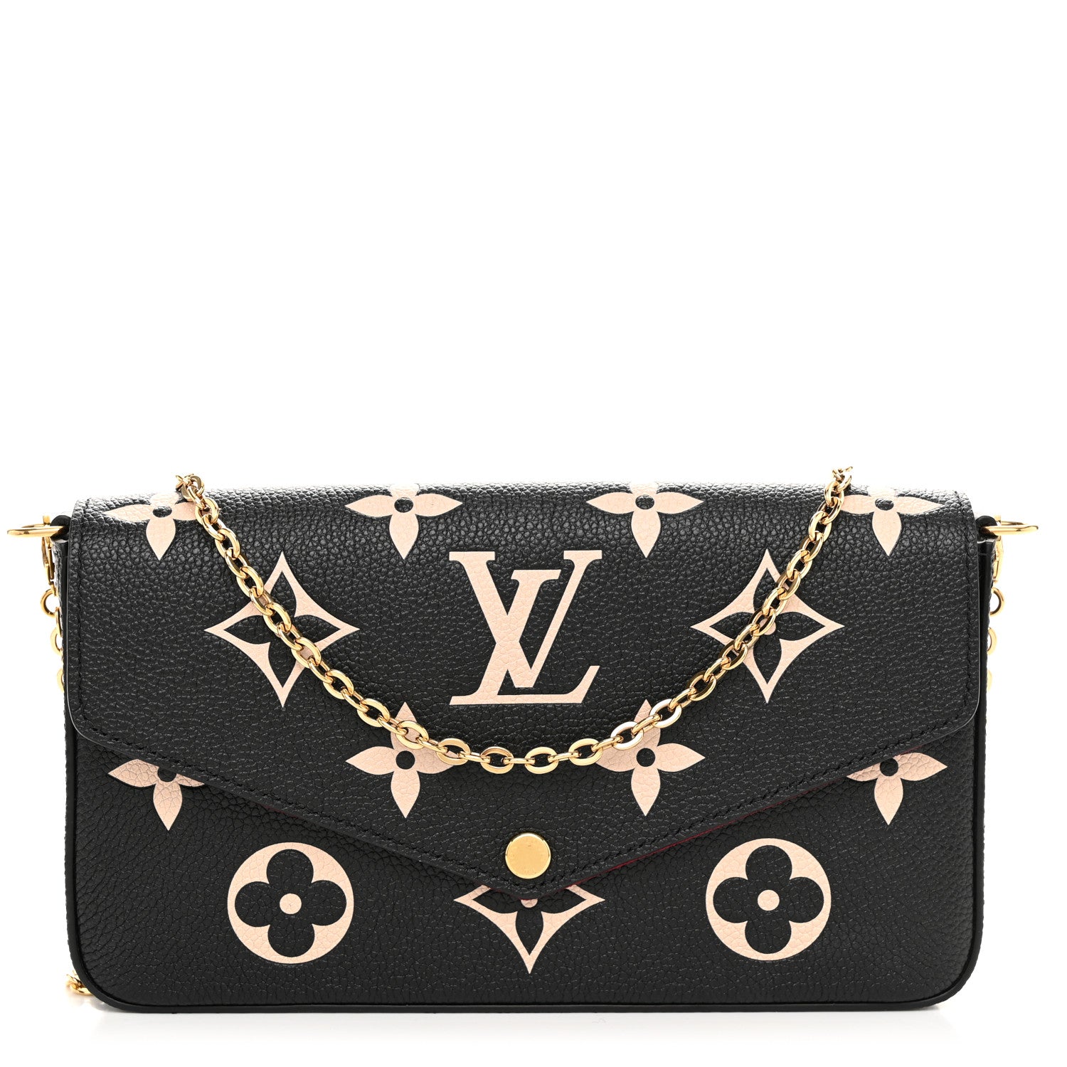 Louis Vuitton Empreinte Monogram Giant Felicie Pochette Black Beige 1 of 10