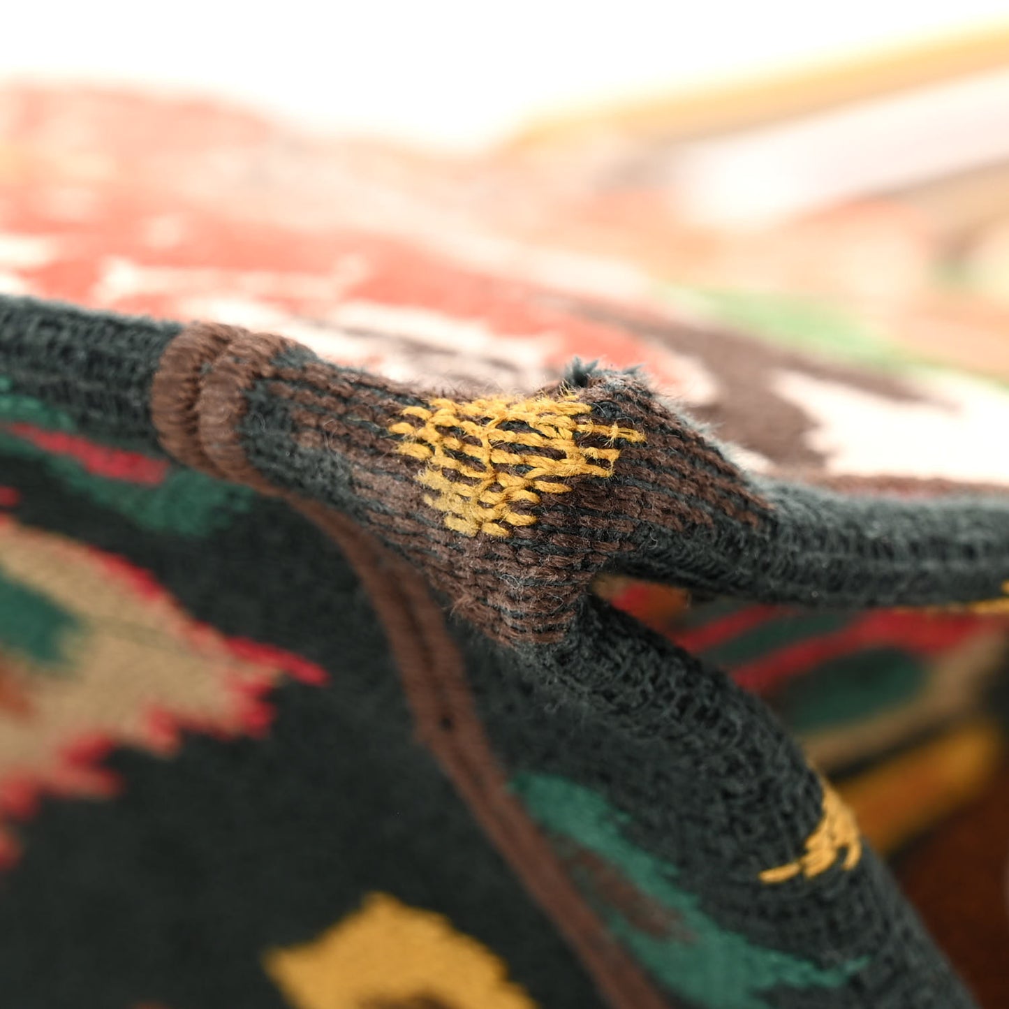 Canvas Embroidered Large Paisley Book Tote Multicolor